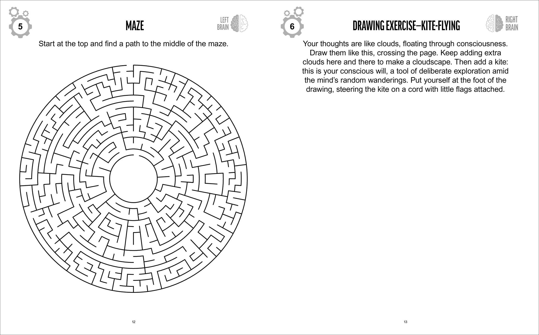 Left Brain, Right Brain Puzzles and Activities Book