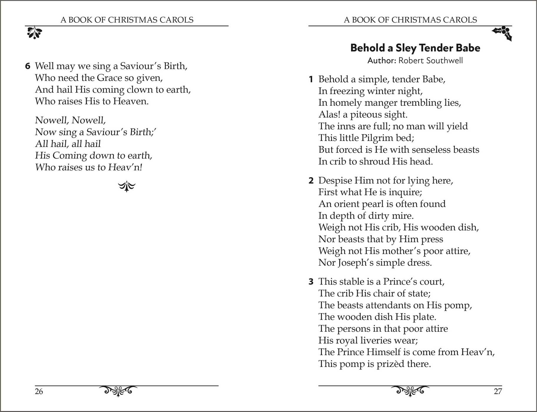 Book of Christmas Carols