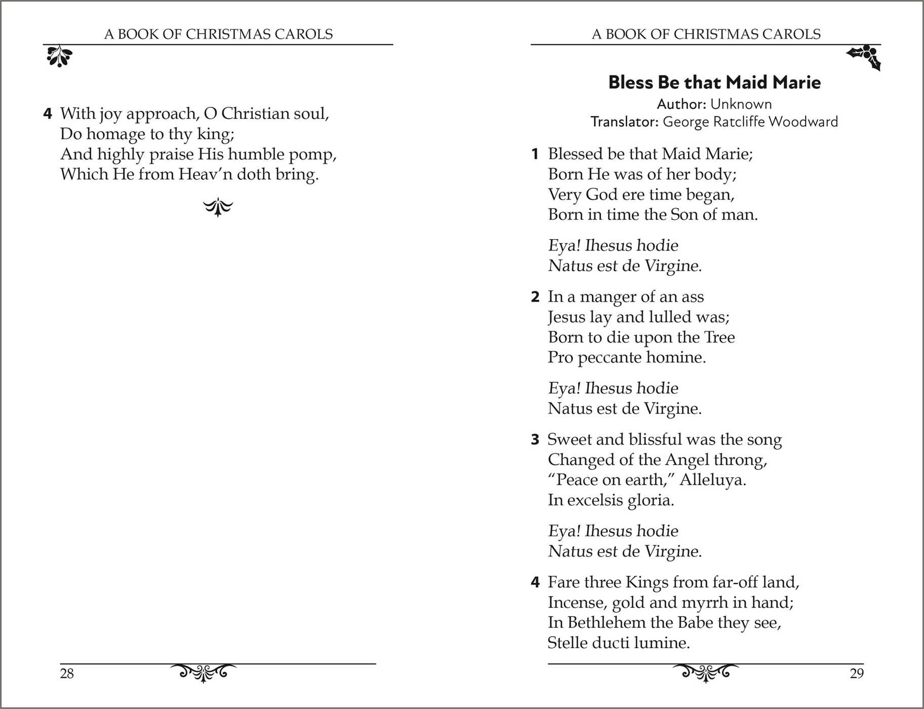 Book of Christmas Carols