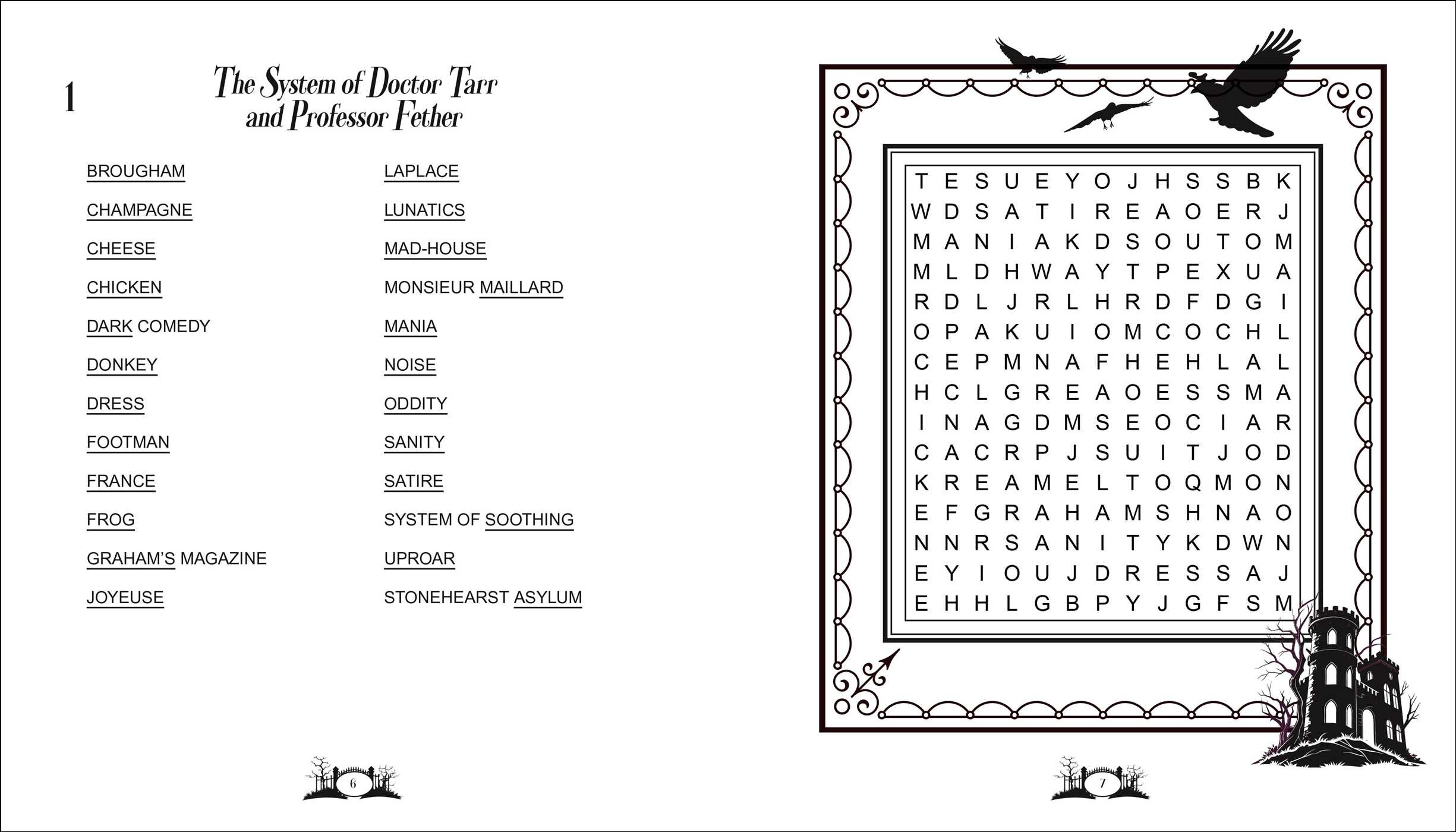 Edgar Allan Poe Wordsearch