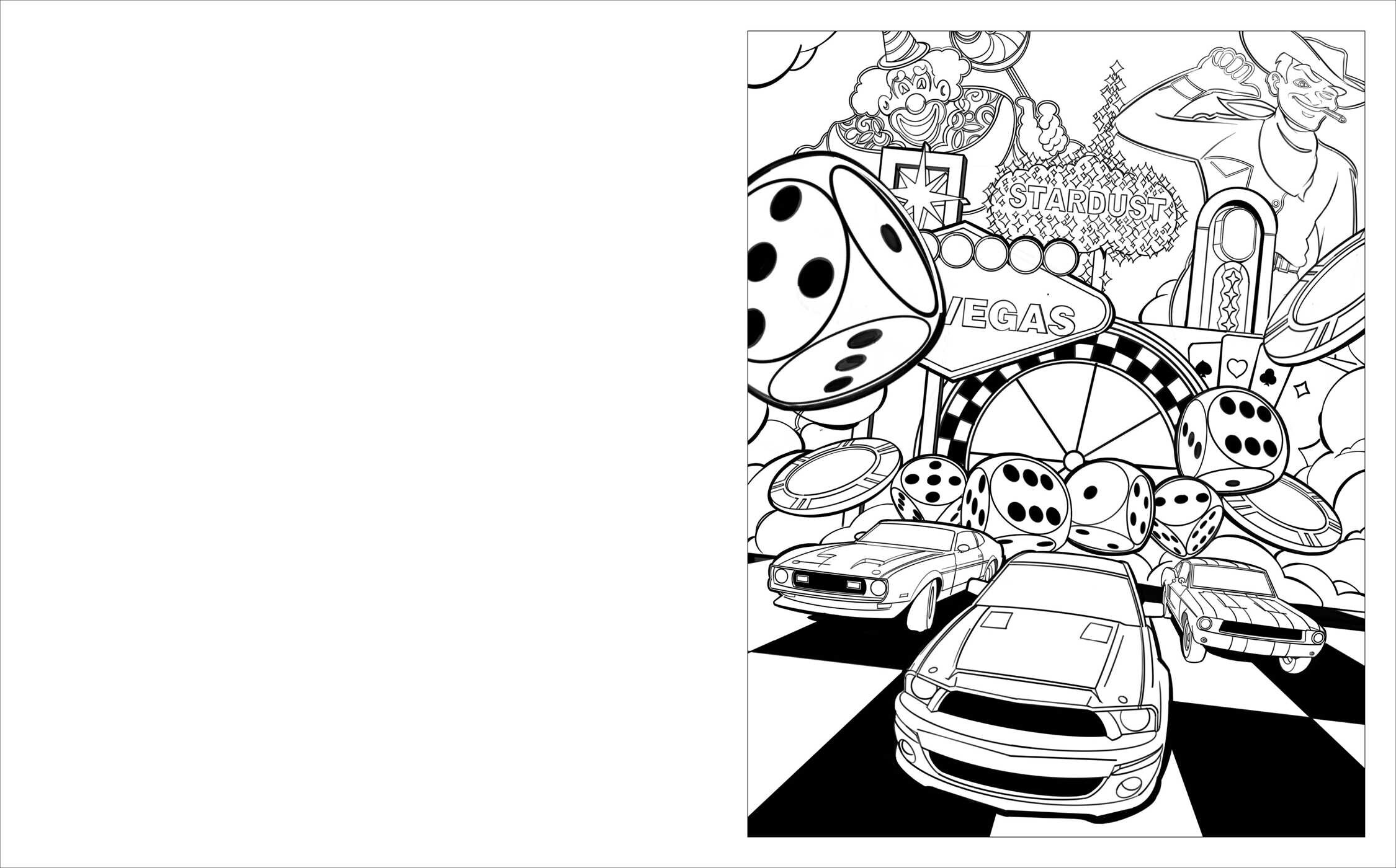 Fast Cars Coloring Book