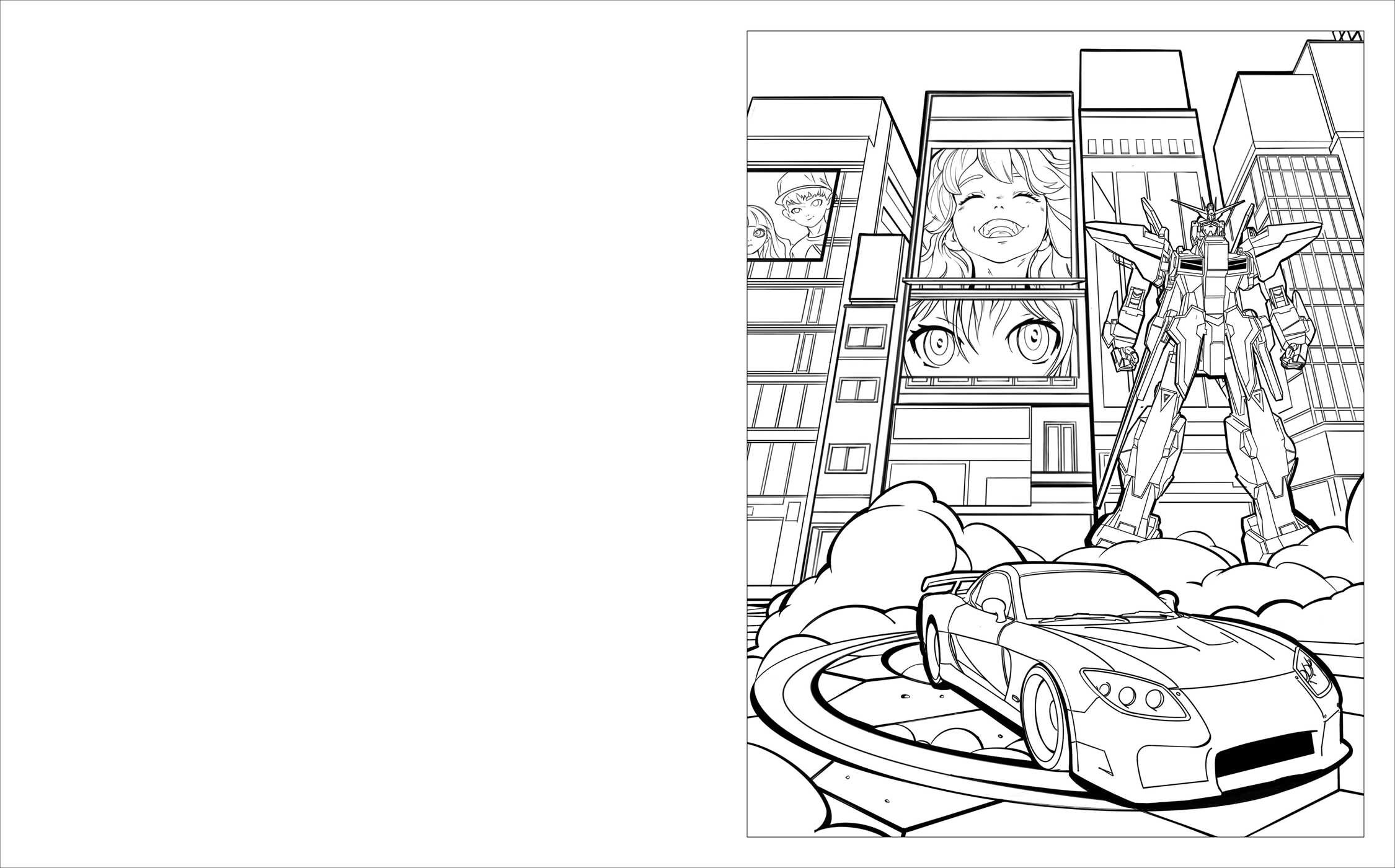 Fast Cars Coloring Book