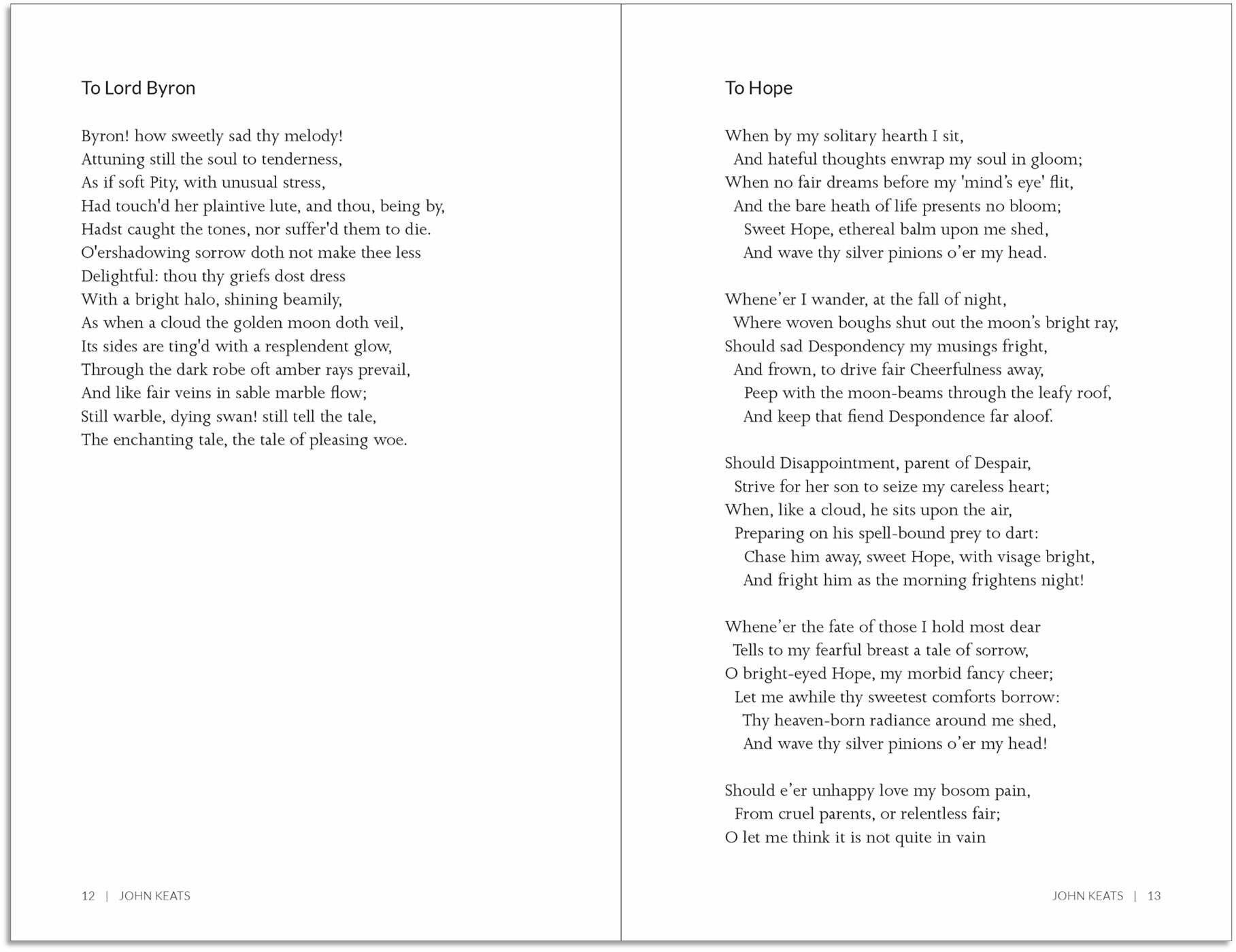 Poetry of John Keats
