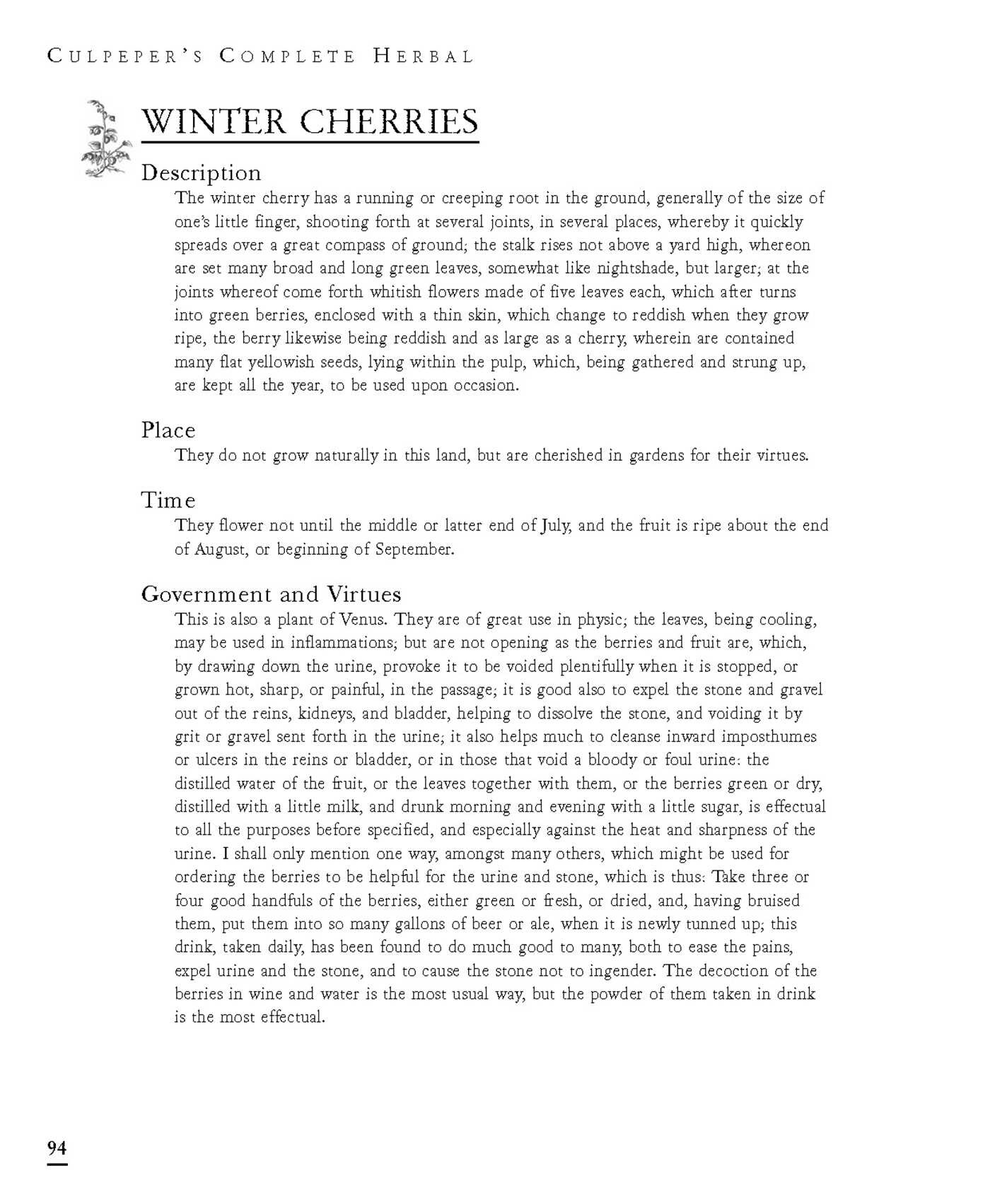 Culpeper's Complete Herbal