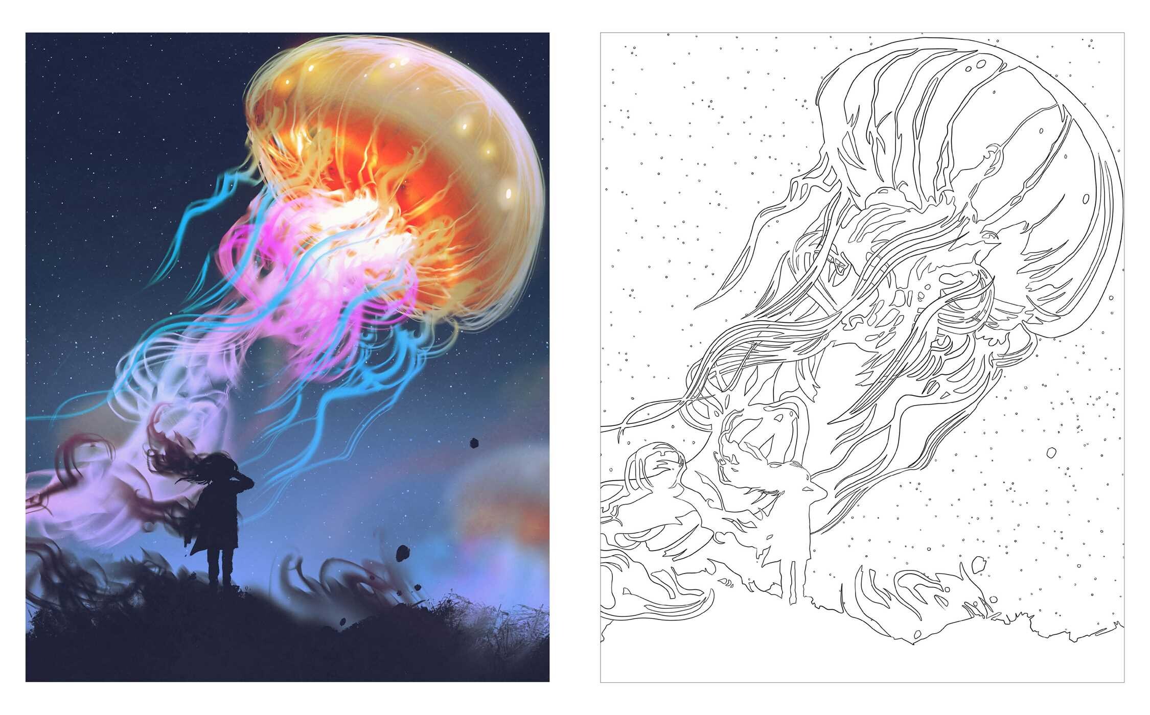 Magical Worlds Coloring Book