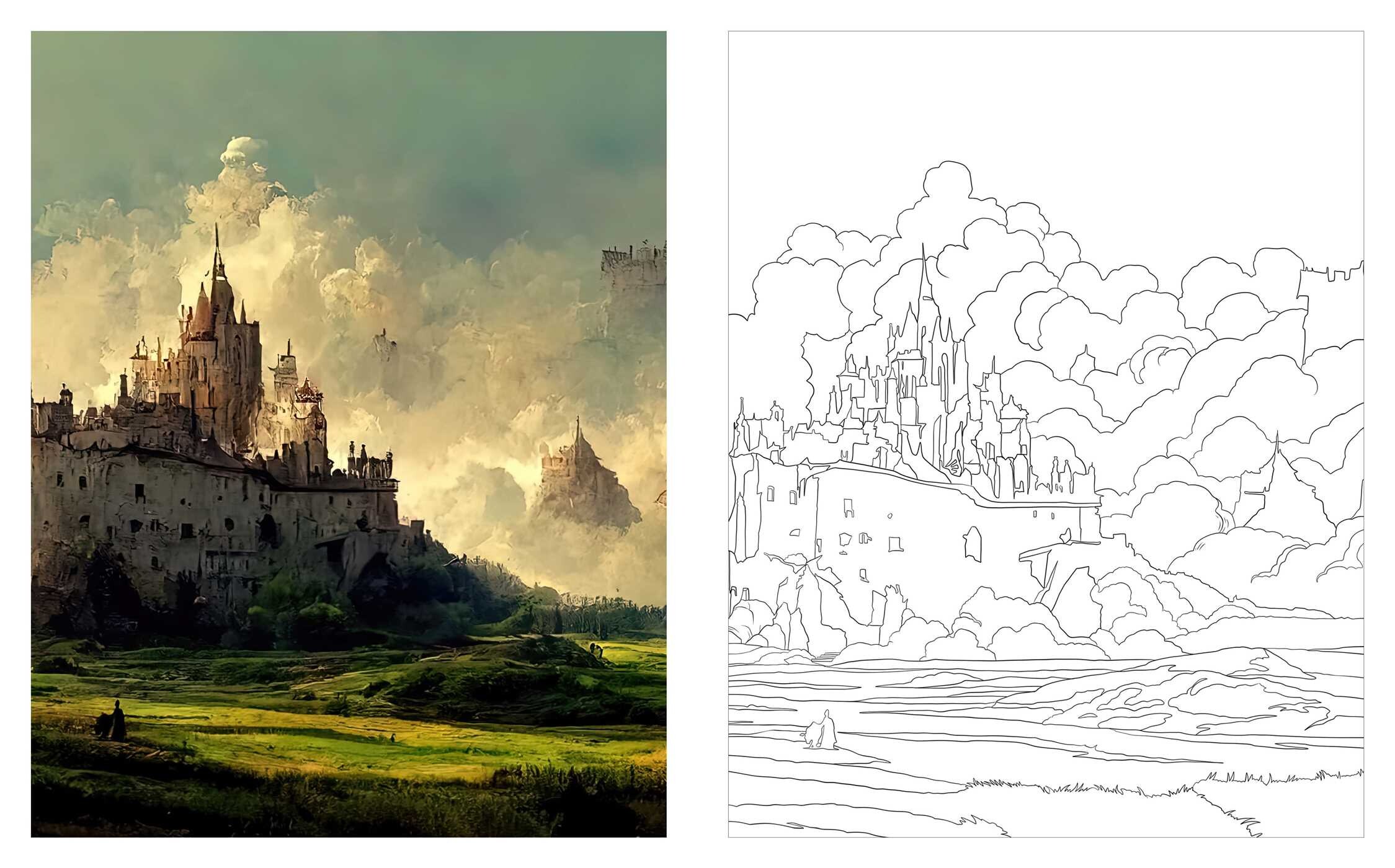 Magical Worlds Coloring Book