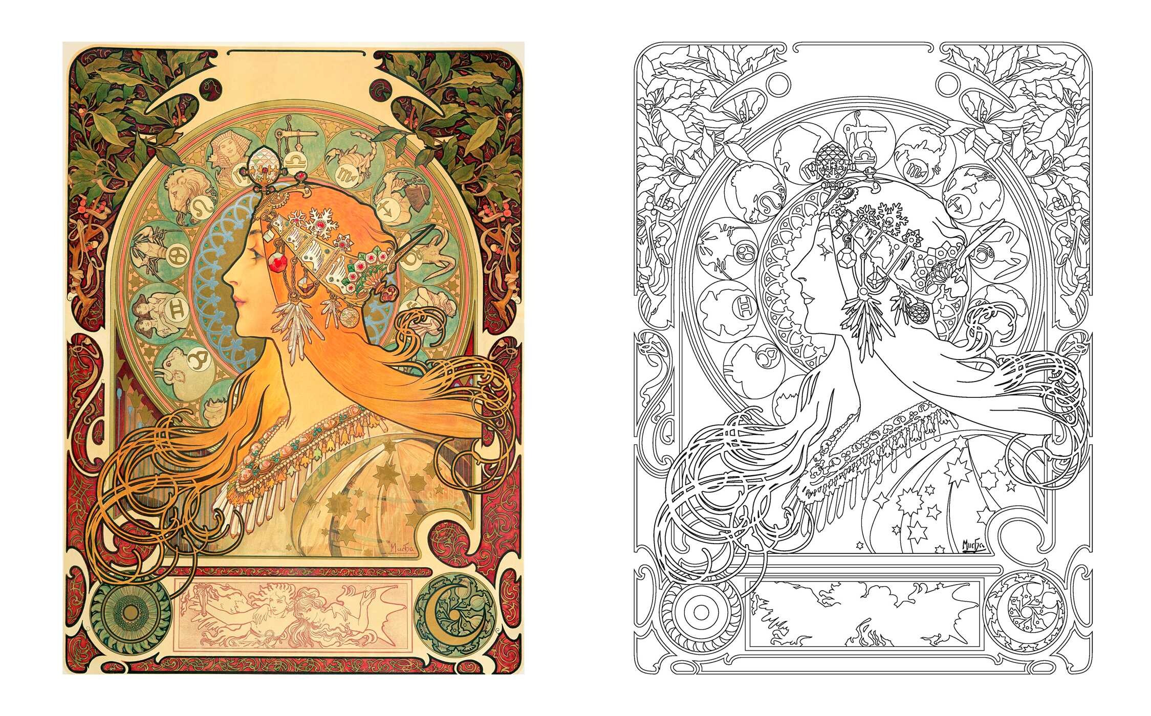 Art Nouveau Coloring Book