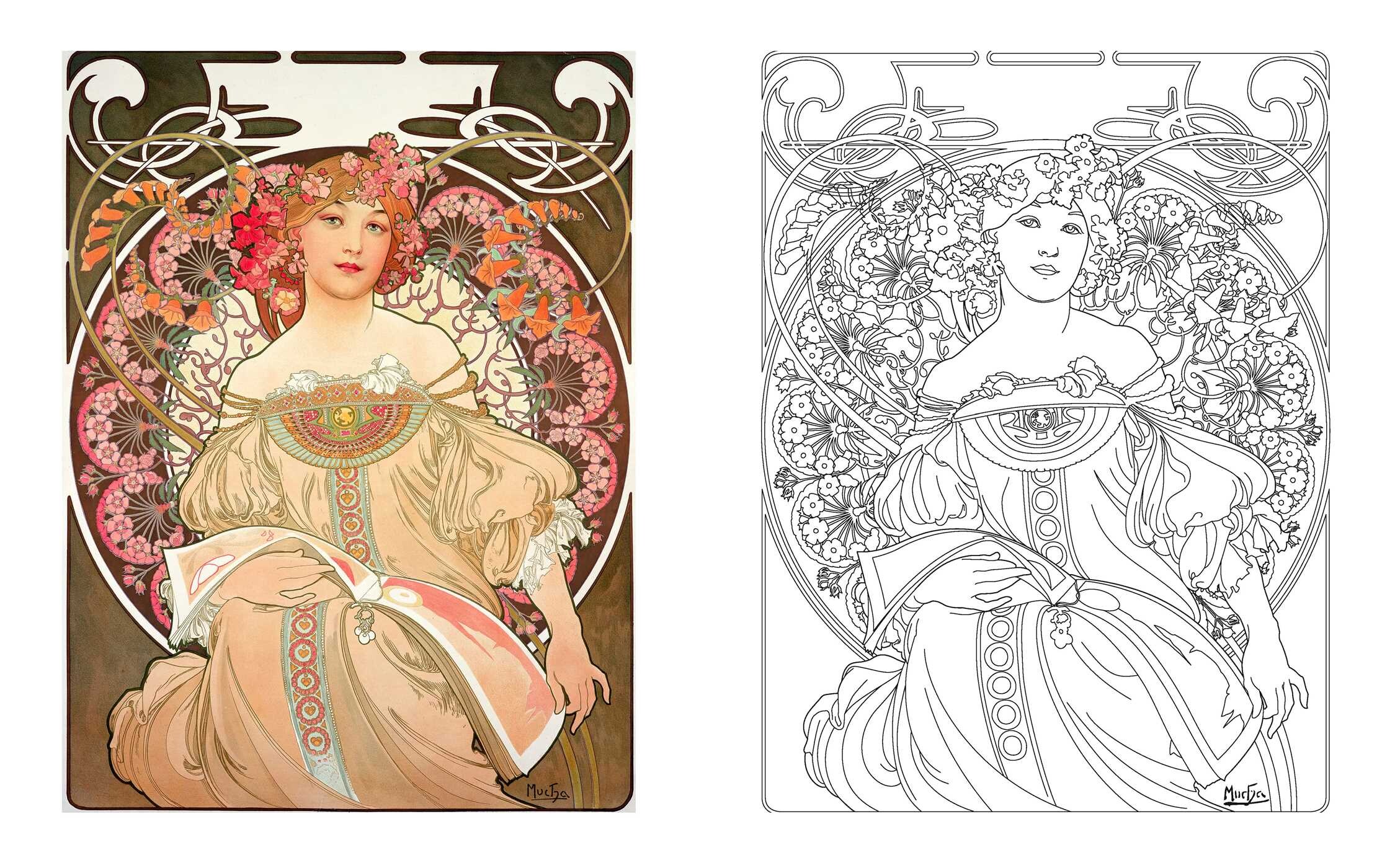 Art Nouveau Coloring Book