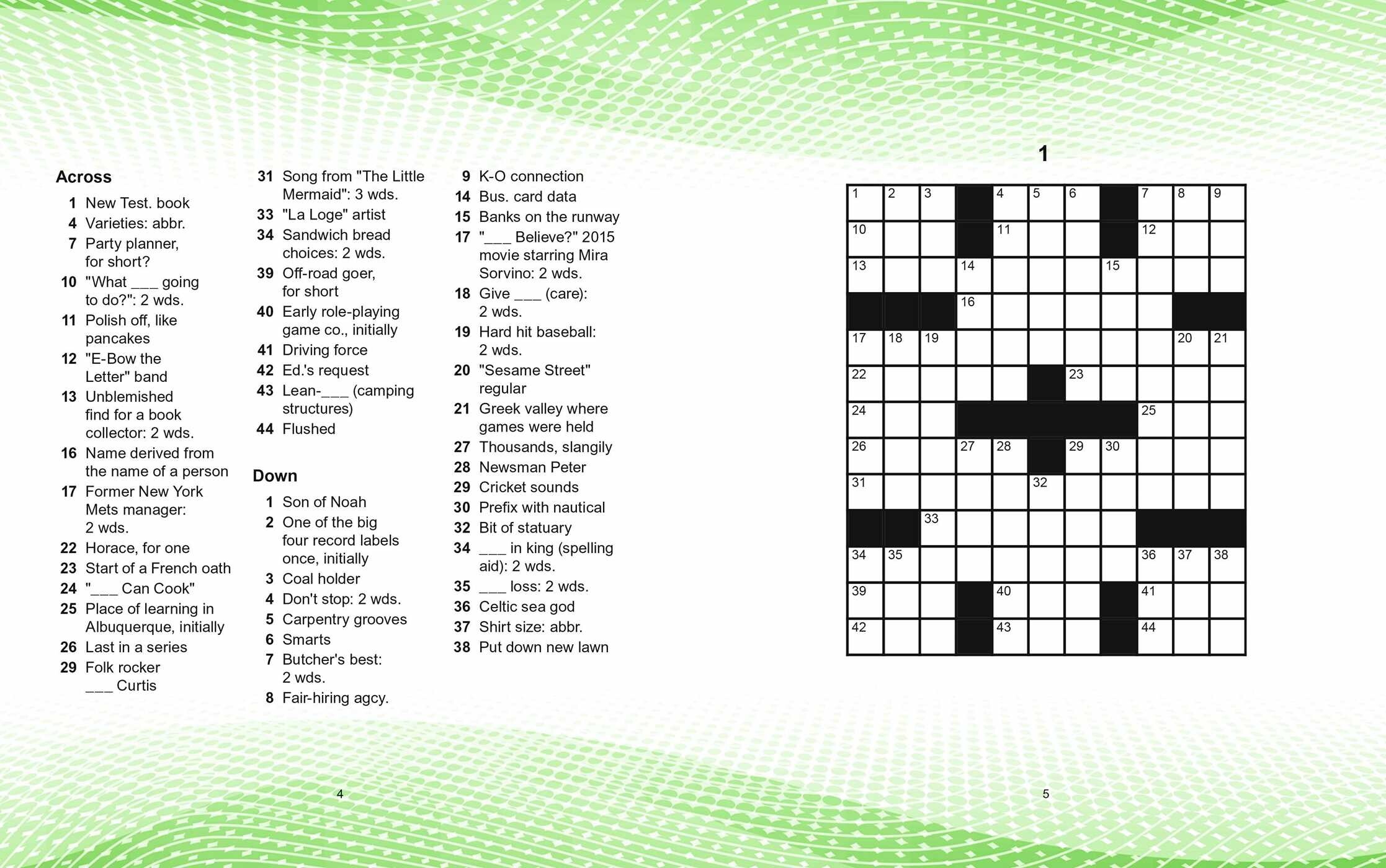 5-Minute Crosswords (includes ball-point pen)