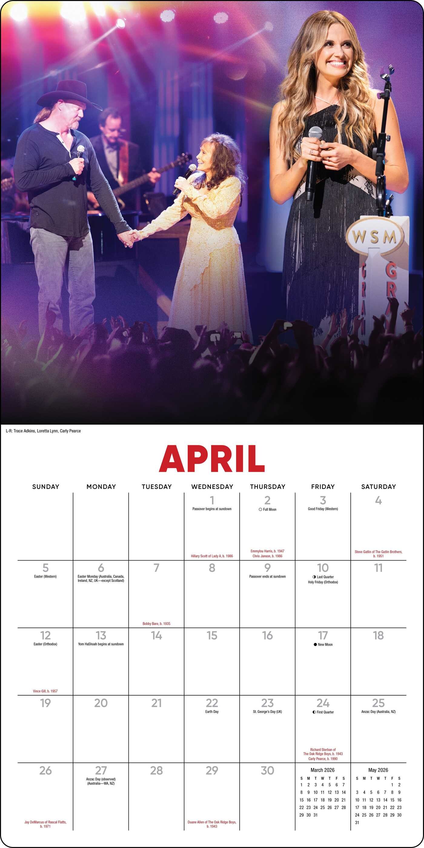 Grand Ole Opry 2026 Wall Calendar - Book Summary &amp; Video | Official ...