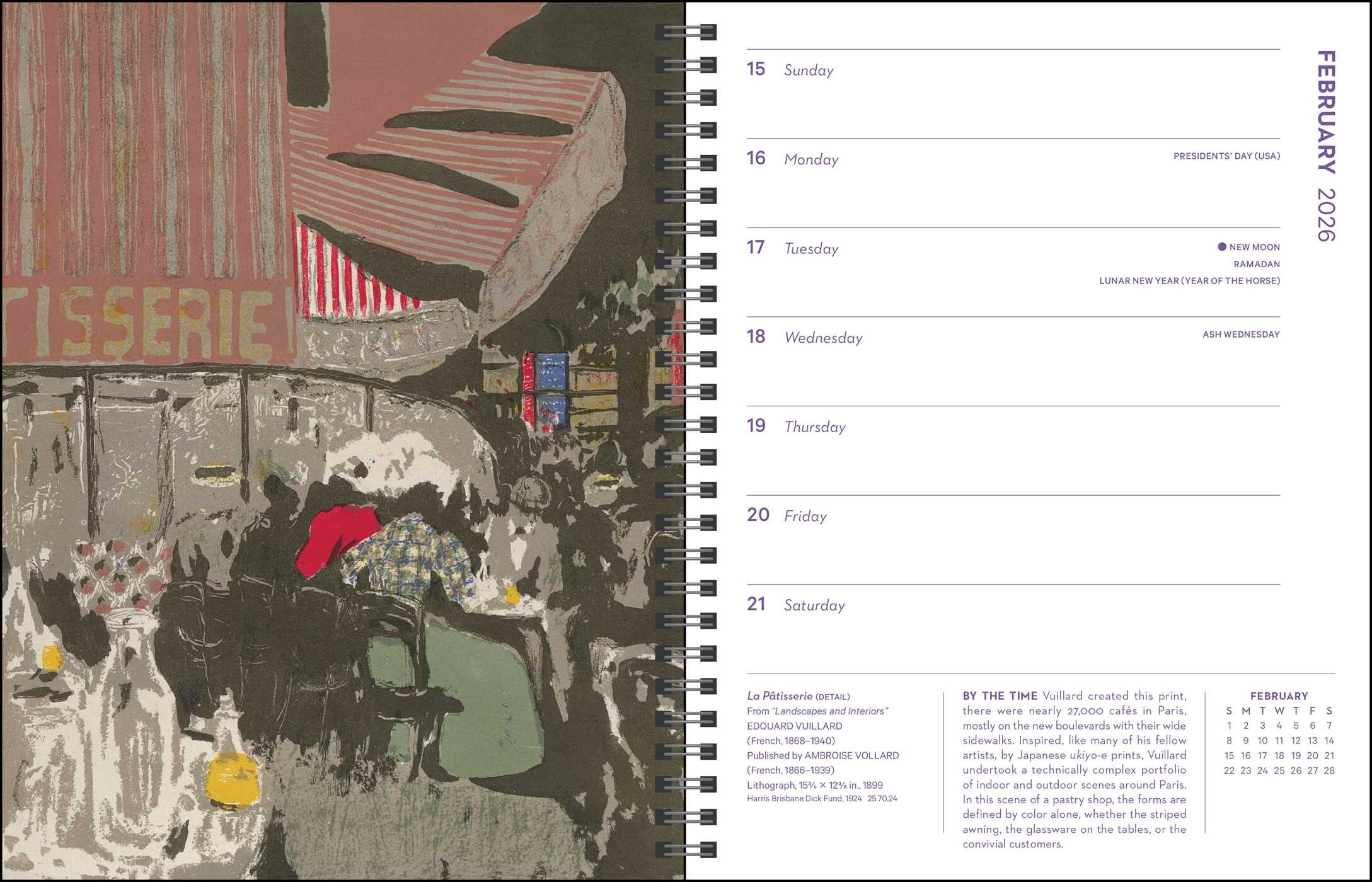 Impressionism and Paris 12Month 2026 Deluxe Engagement Calendar Book