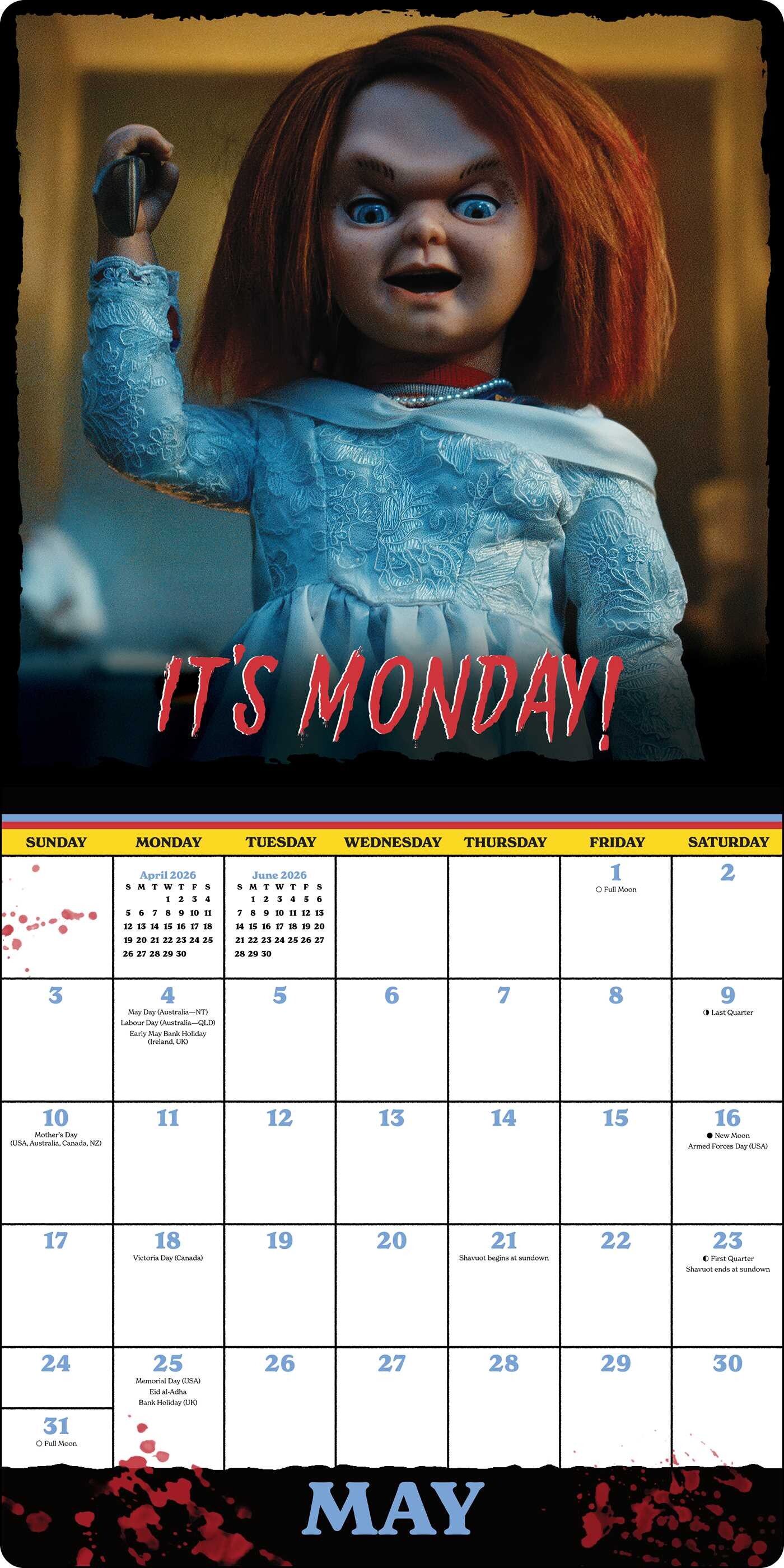 Chucky 2026 Wall Calendar Book Summary & Video Official Publisher