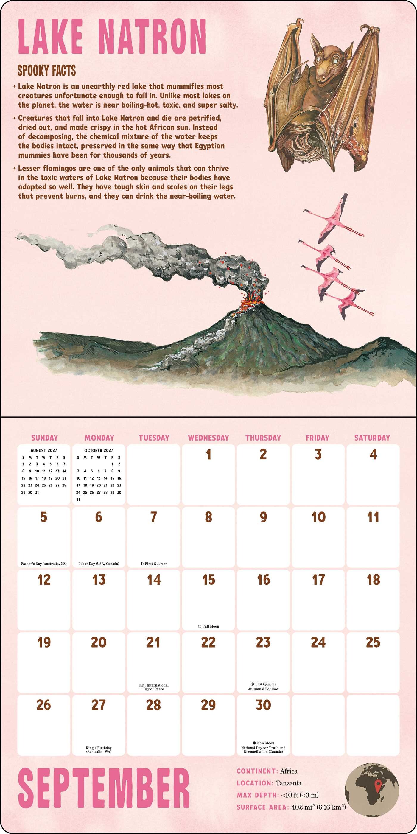 Spooky Lakes 2027 Wall Calendar