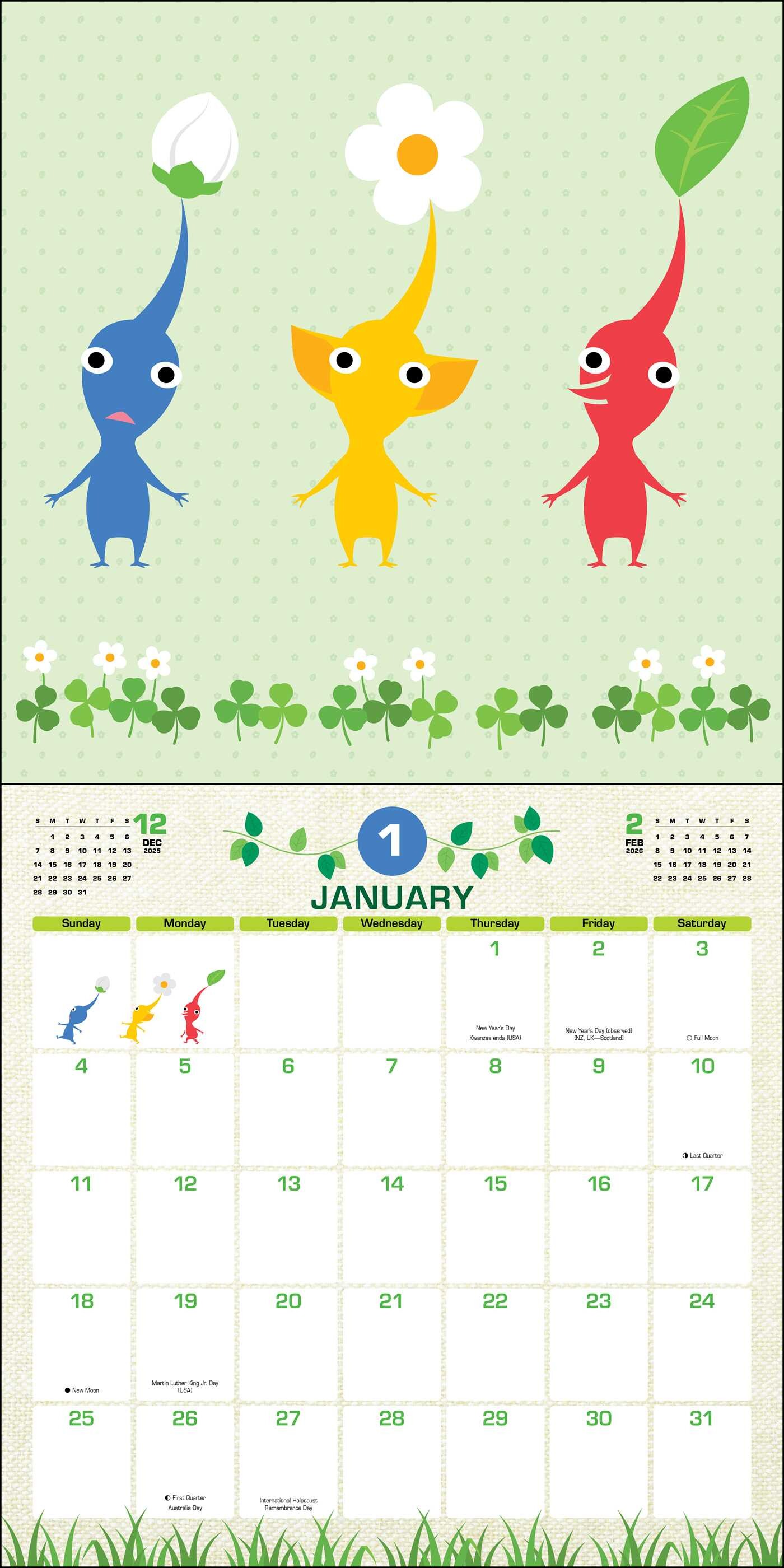 Pikmin 2026 Wall Calendar with Over 50 Bonus Stickers Book Summary