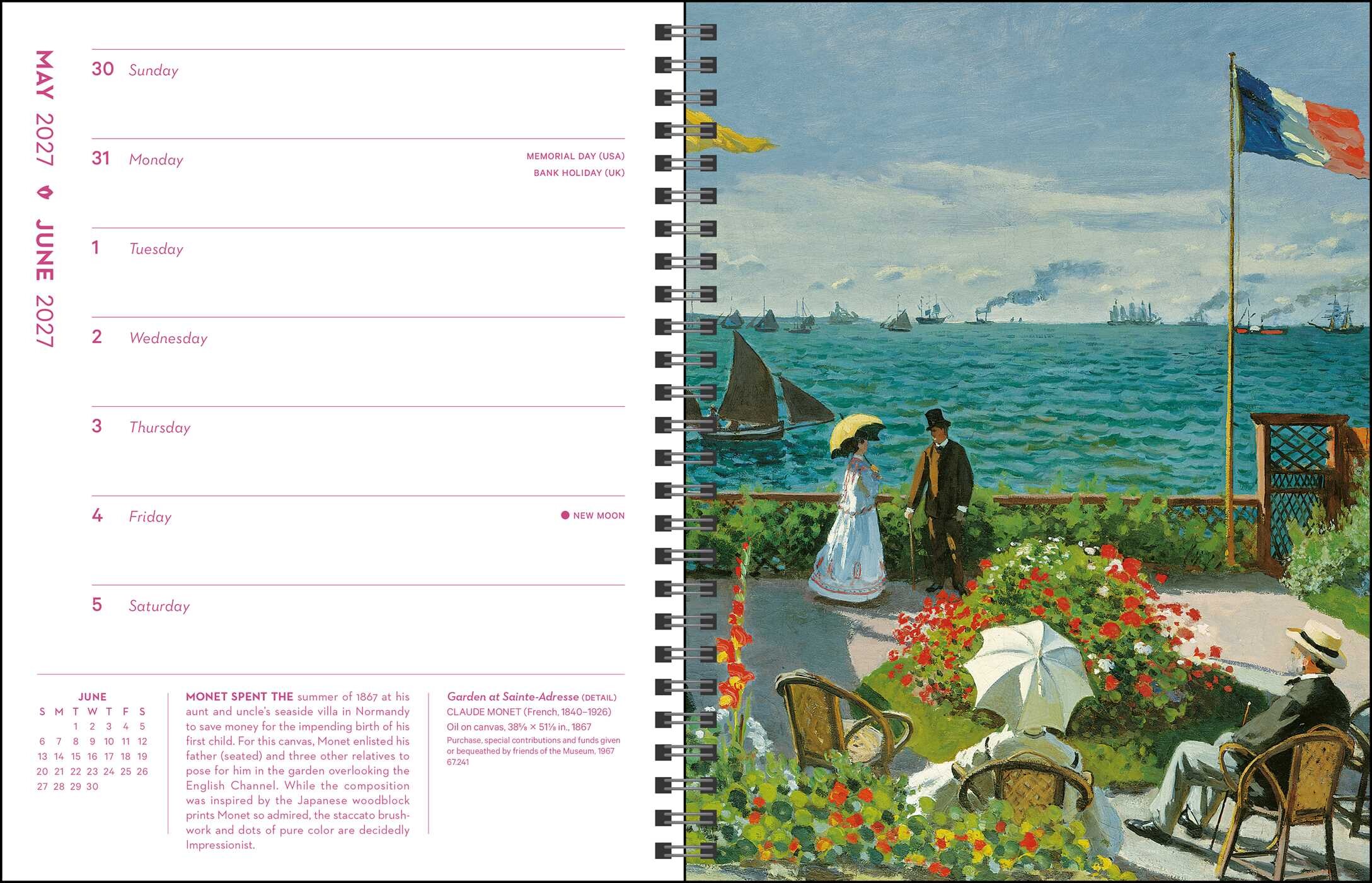 Gardens of Impressionism 12-Month 2027 Deluxe Engagement Calendar