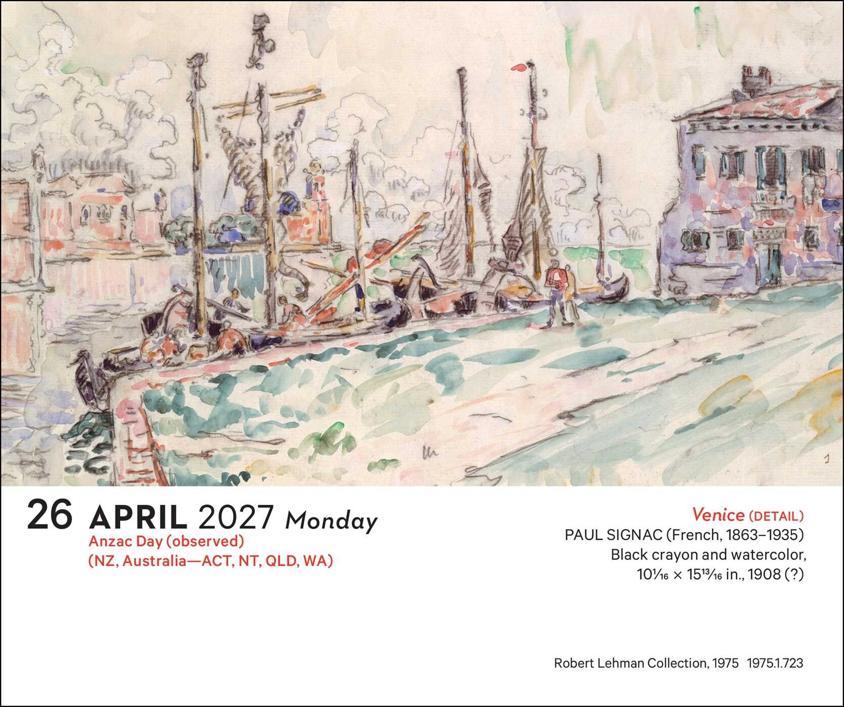Impressionism and Post-Impressionism 2027 Day-to-Day Calendar