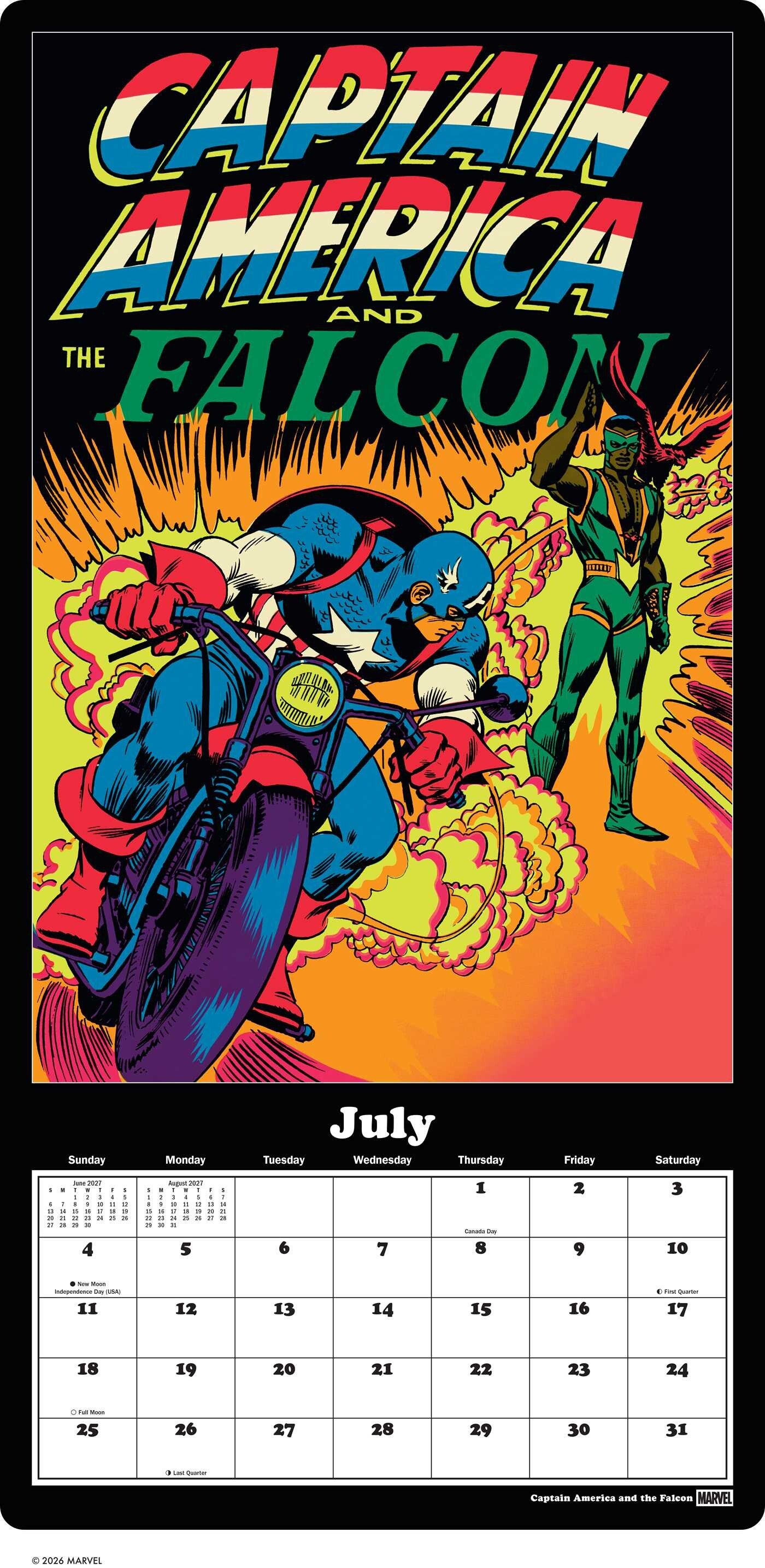 Marvel Classic Black Light Posters 2027 Wall Calendar: 12 Original Images from 1
