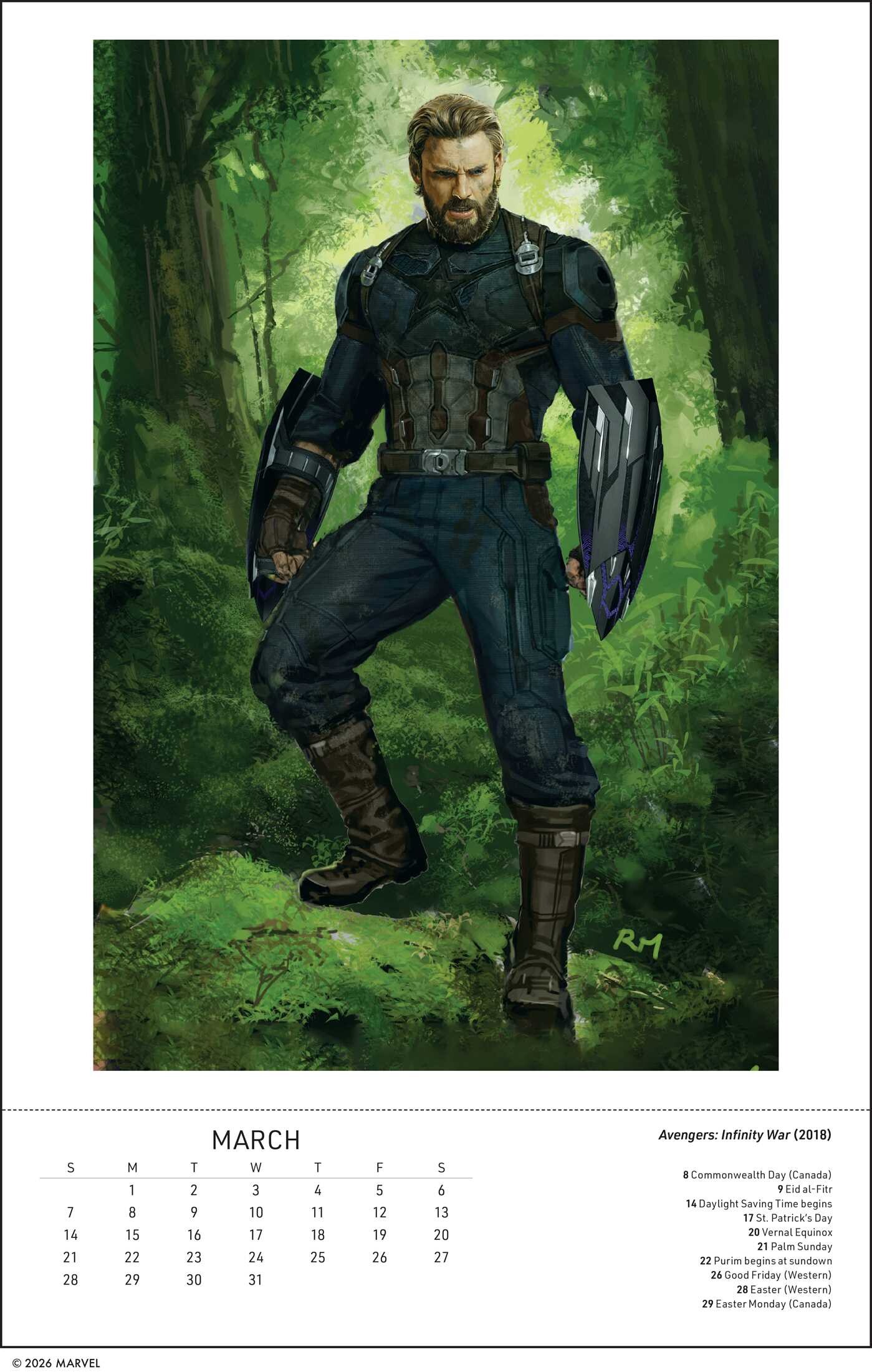 Marvel Studios: The Art of Ryan Meinerding 2027 Poster Calendar with 12 Prints