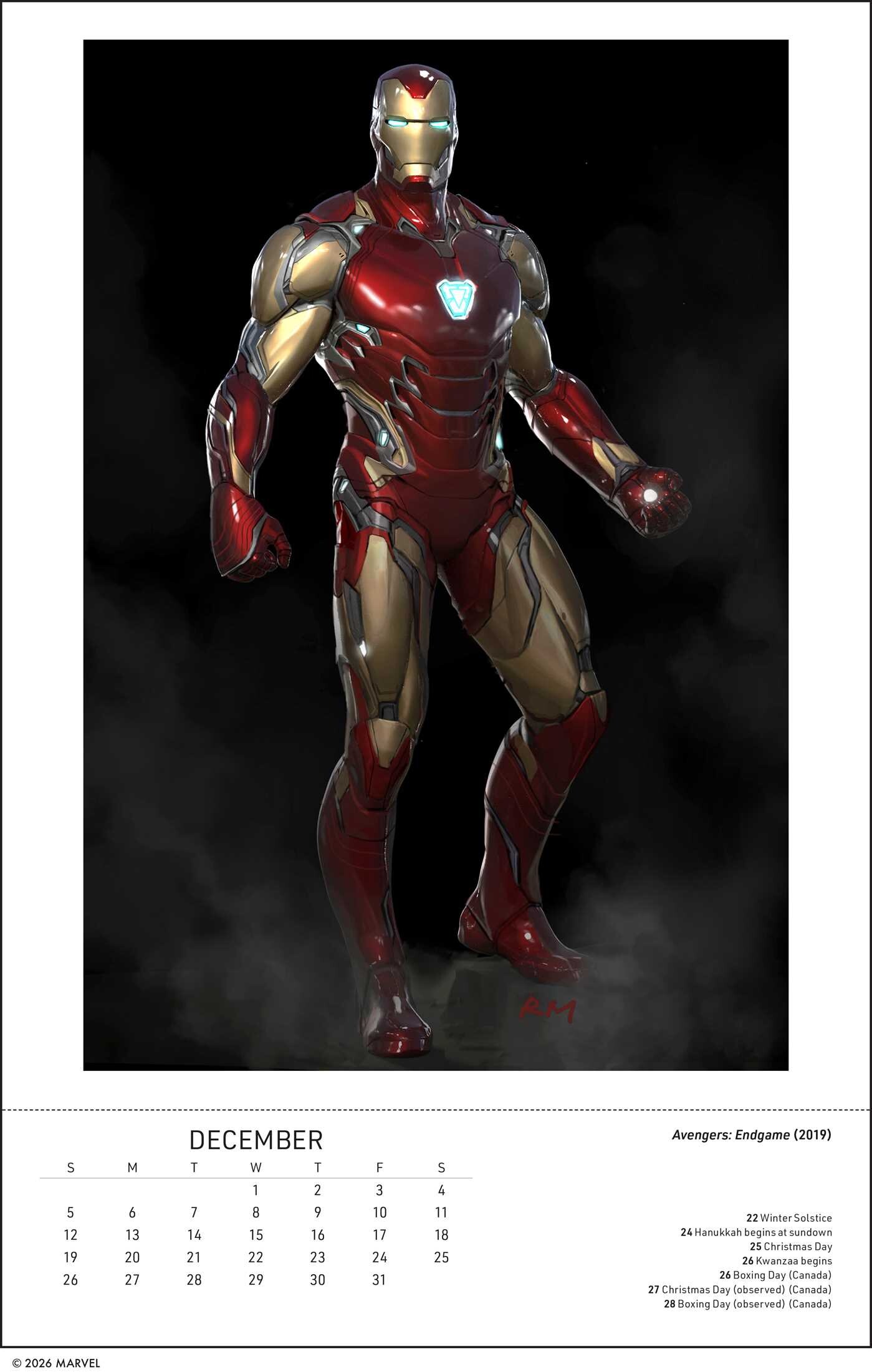 Marvel Studios: The Art of Ryan Meinerding 2027 Poster Calendar with 12 Prints