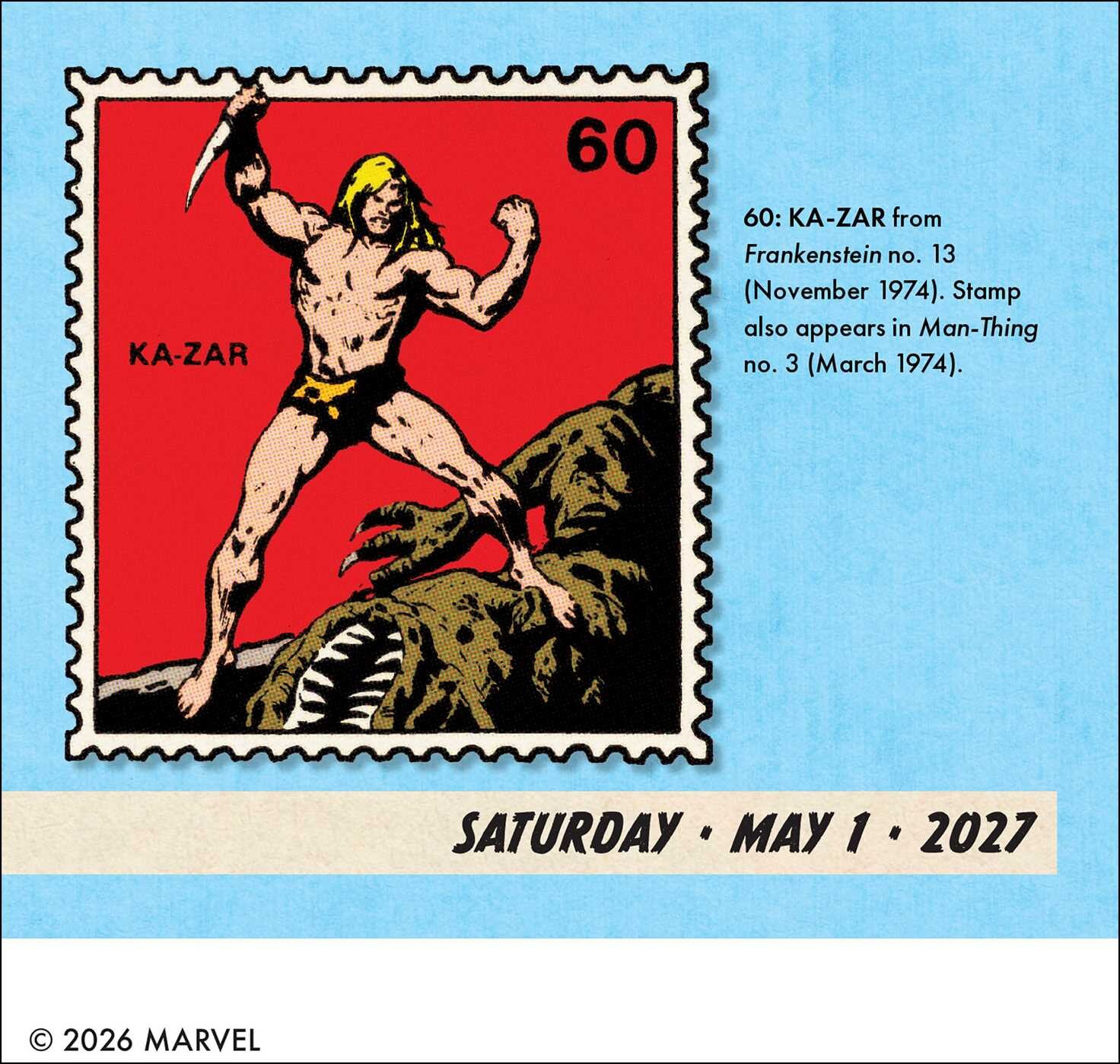 Marvel Value Stamps 2027 Day-to-Day Calendar