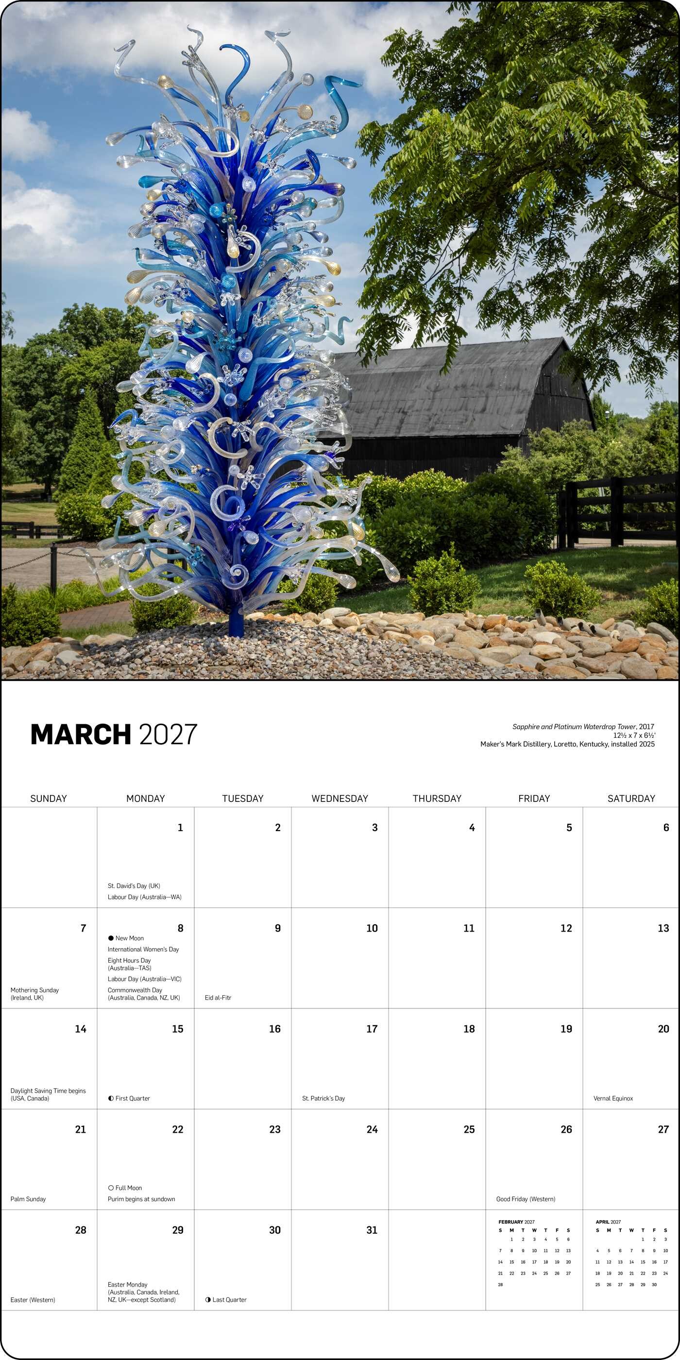 Chihuly 2027 Wall Calendar