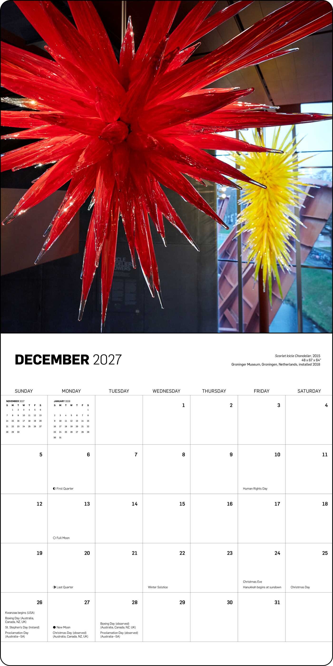 Chihuly 2027 Wall Calendar