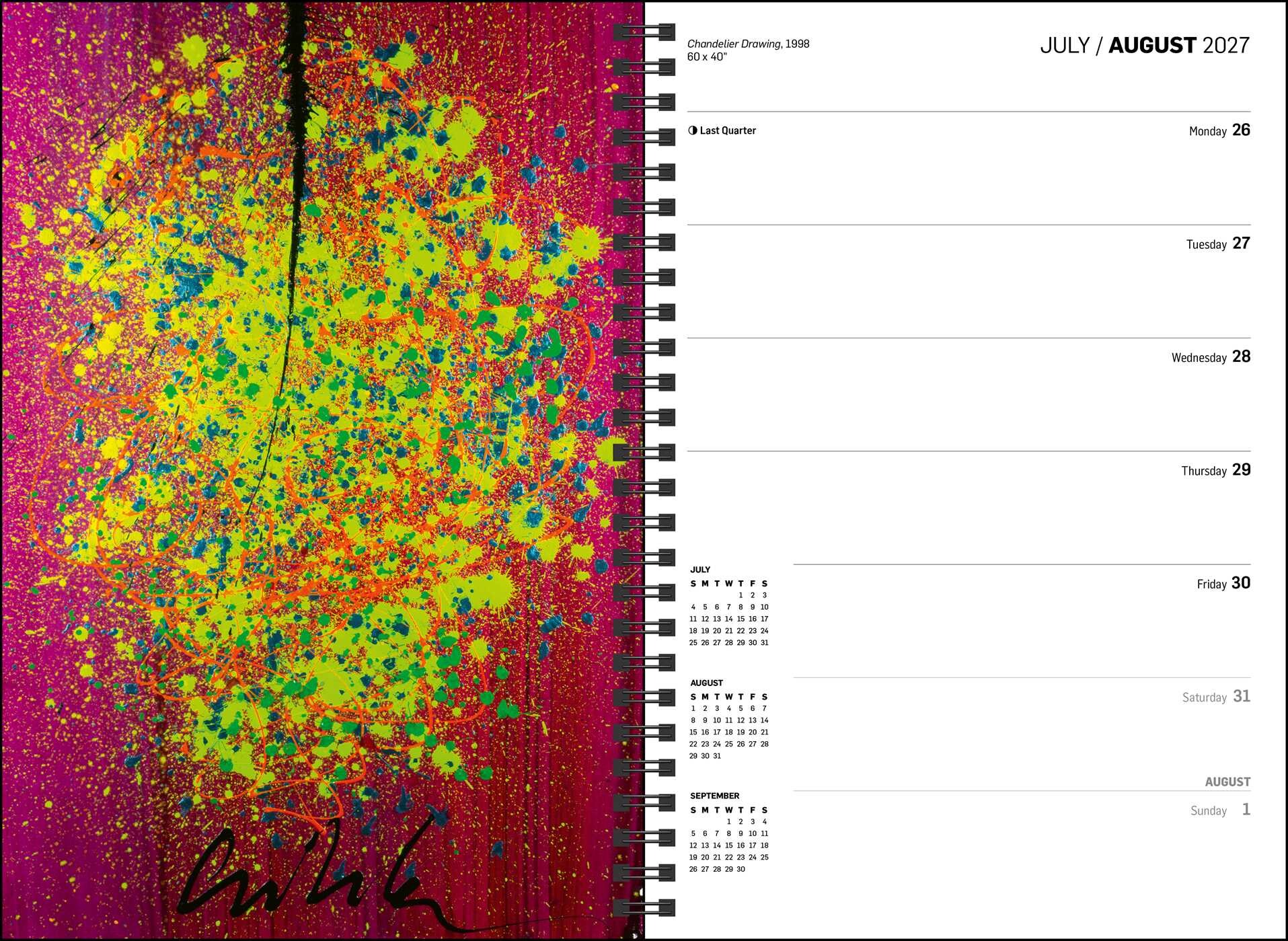 Chihuly 12-Month 2027 Weekly/Monthly Planner Calendar