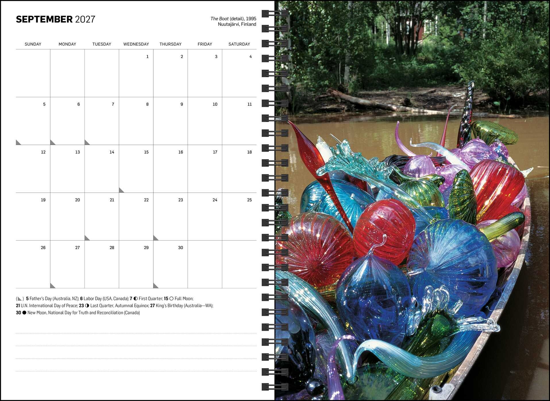 Chihuly 12-Month 2027 Weekly/Monthly Planner Calendar