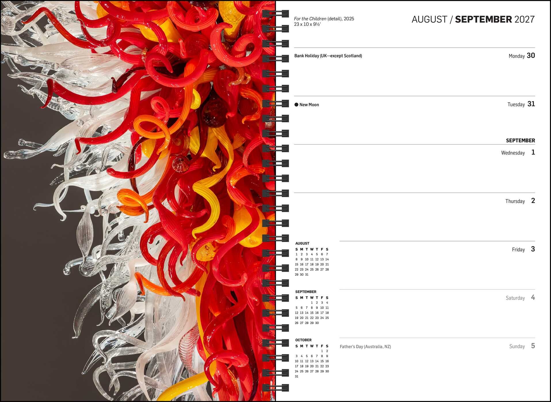 Chihuly 12-Month 2027 Weekly/Monthly Planner Calendar
