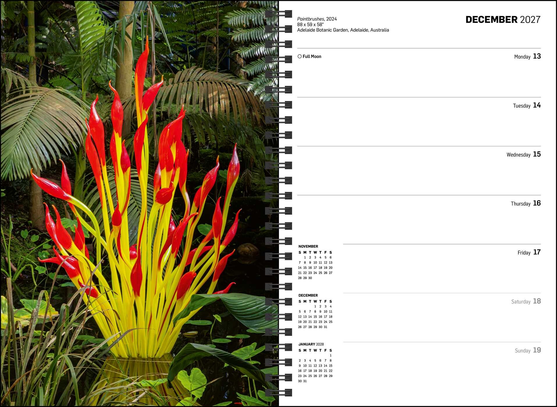 Chihuly 12-Month 2027 Weekly/Monthly Planner Calendar