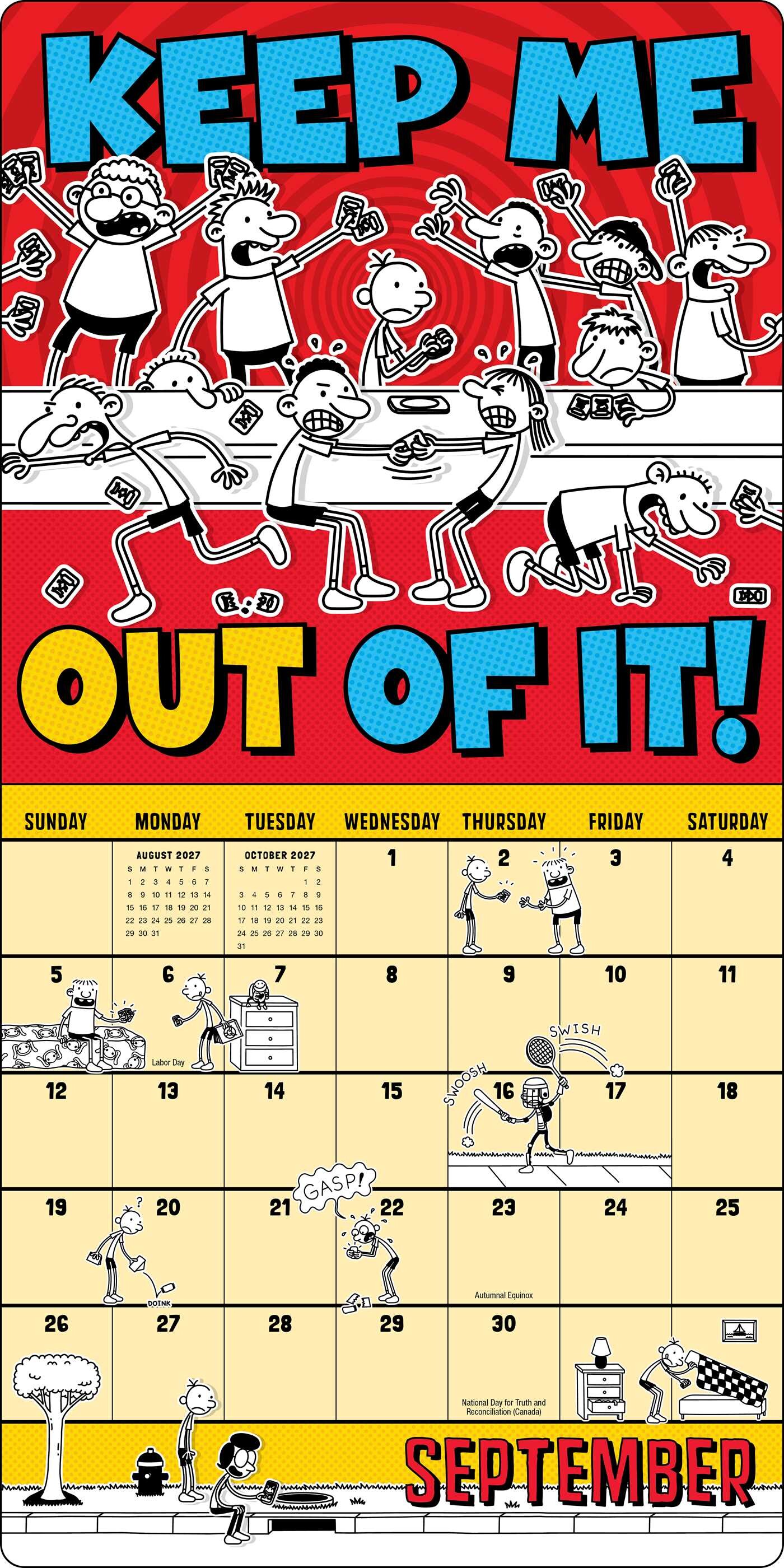 Wimpy Kid 2027 Wall Calendar with 50 Bonus Stickers