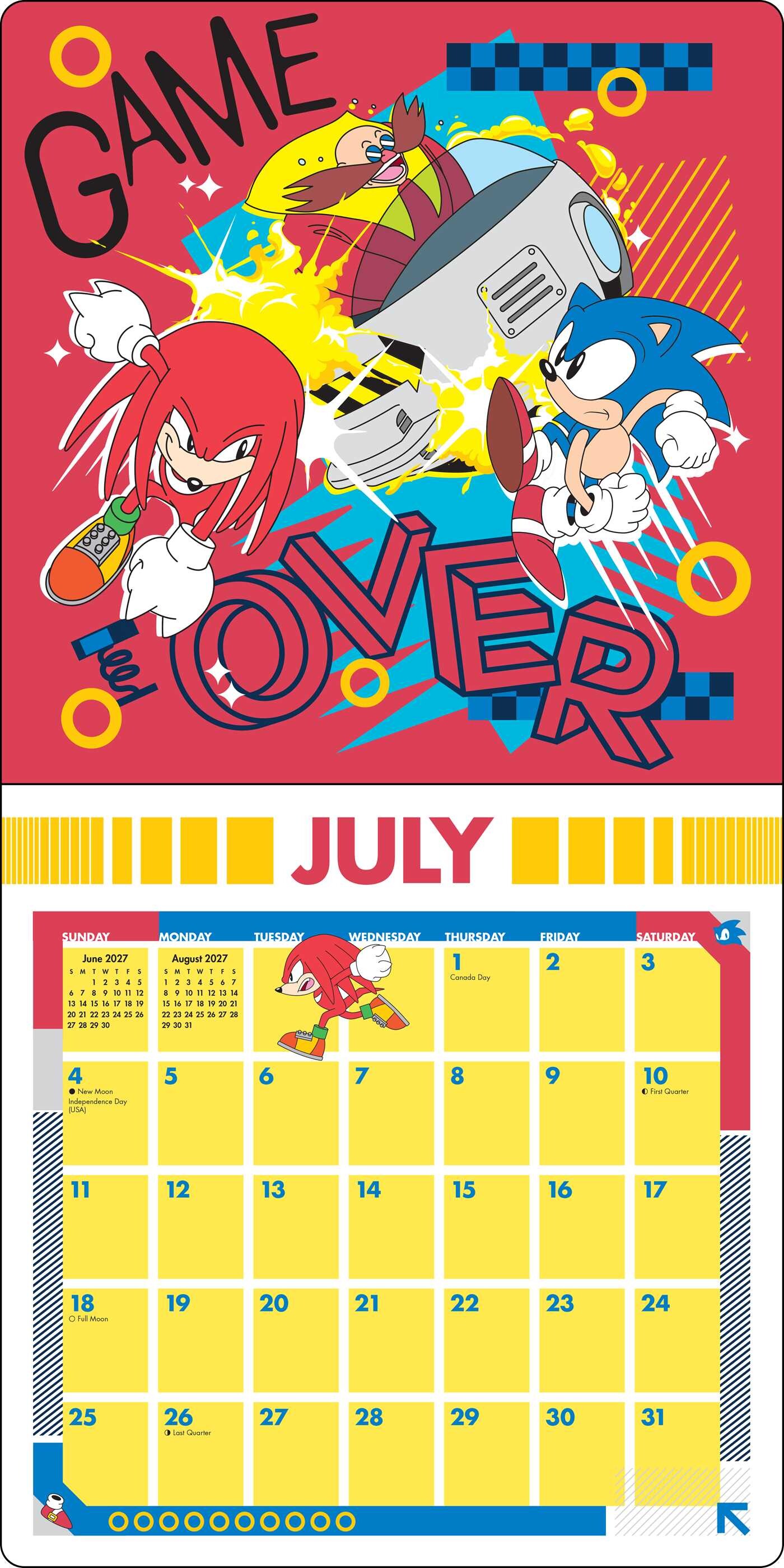 Sonic the Hedgehog Classic 2027 Wall Calendar with Bonus Stickers