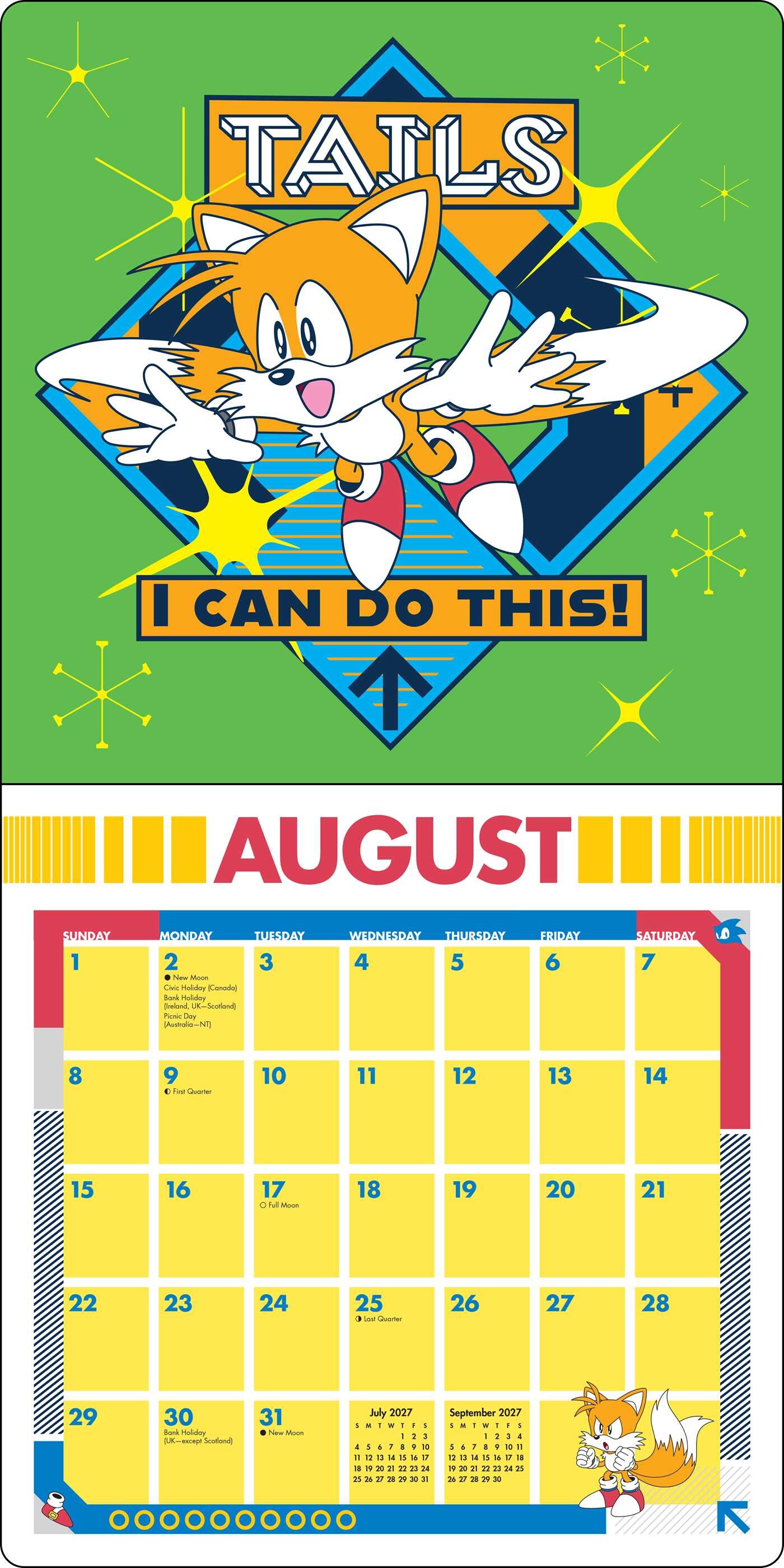 Sonic the Hedgehog Classic 2027 Wall Calendar with Bonus Stickers
