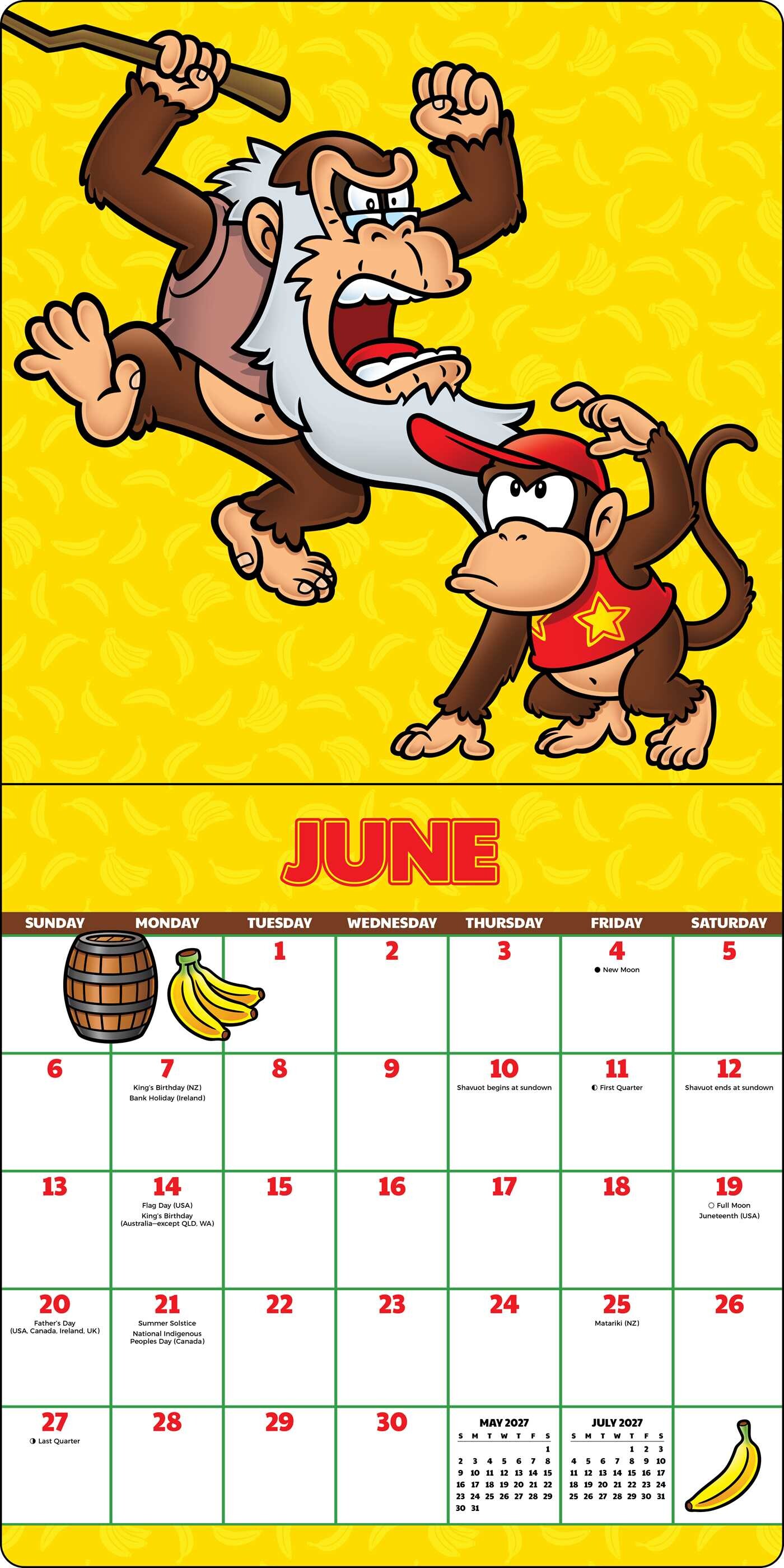 Donkey Kong 2027 Wall Calendar