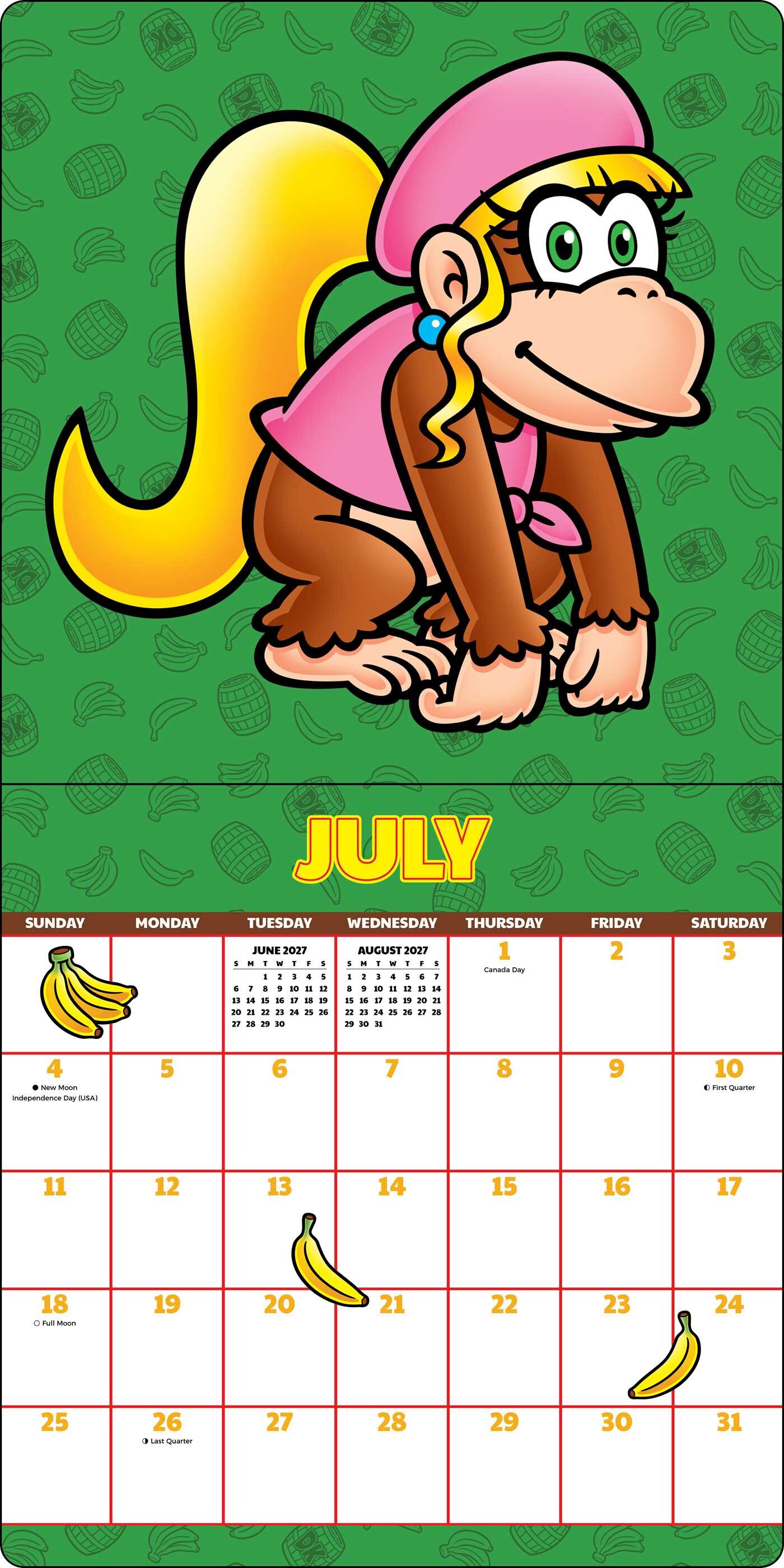 Donkey Kong 2027 Wall Calendar