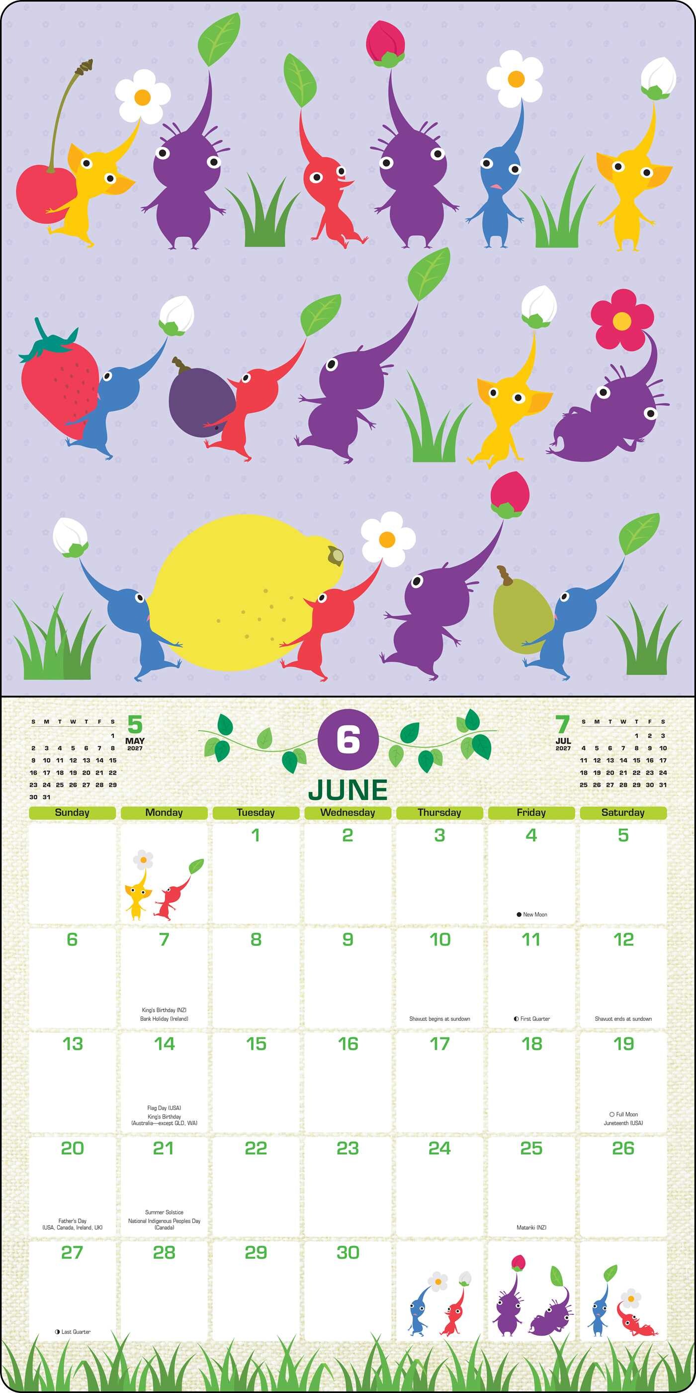 Pikmin 2027 Wall Calendar with Bonus Stickers