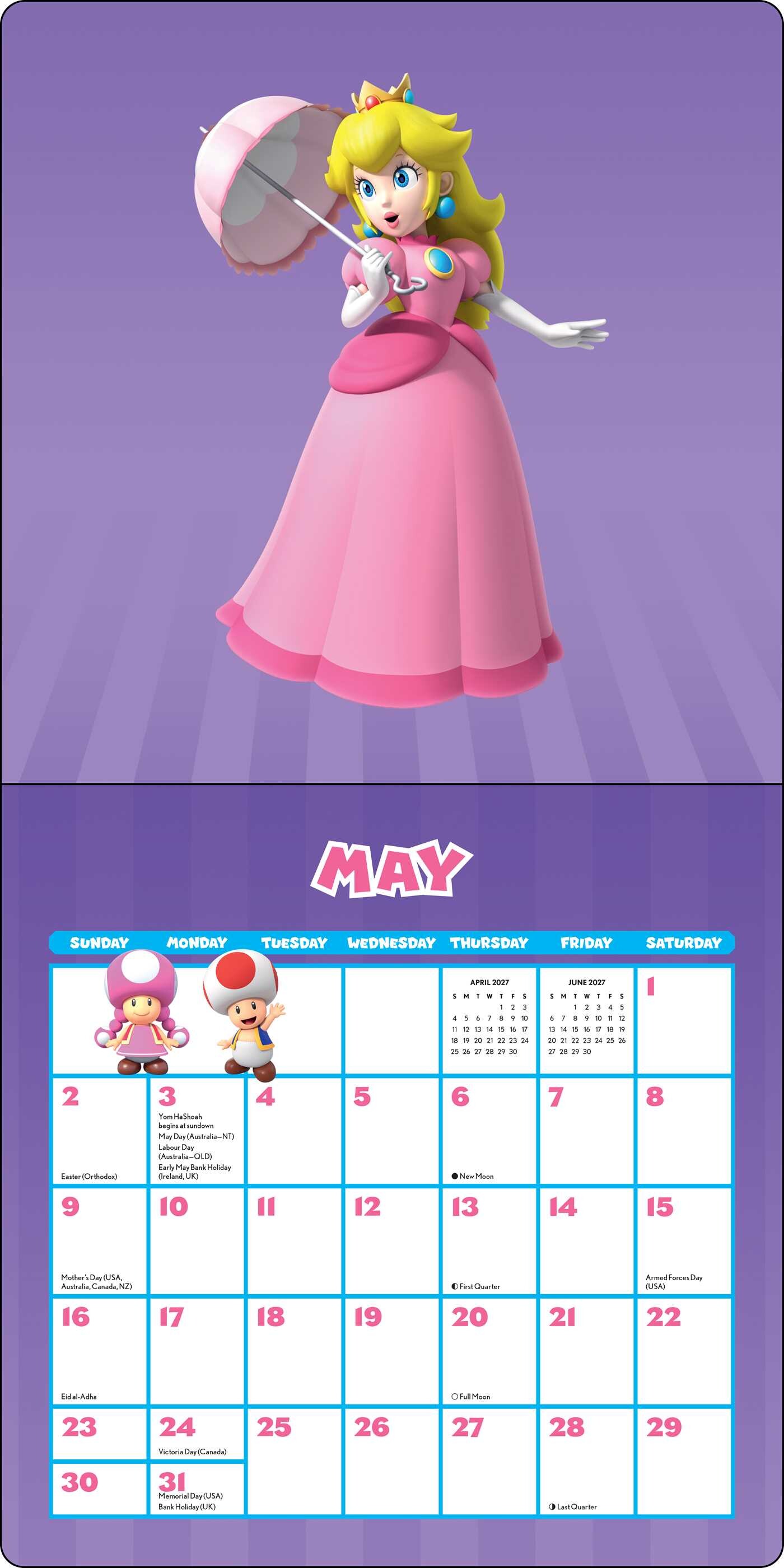 Super Mario 2027 Wall Calendar