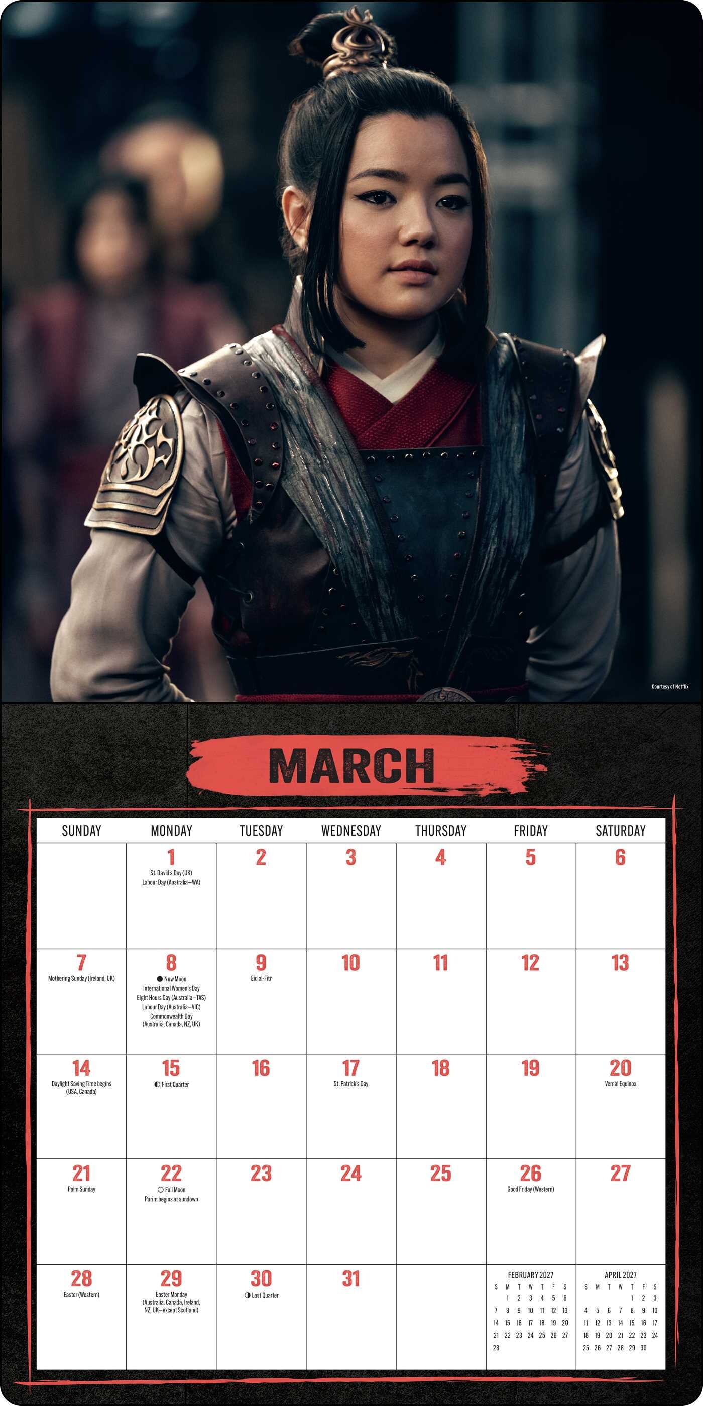 Avatar: The Last Airbender Netflix Series 2027 Wall Calendar with Bonus Poster