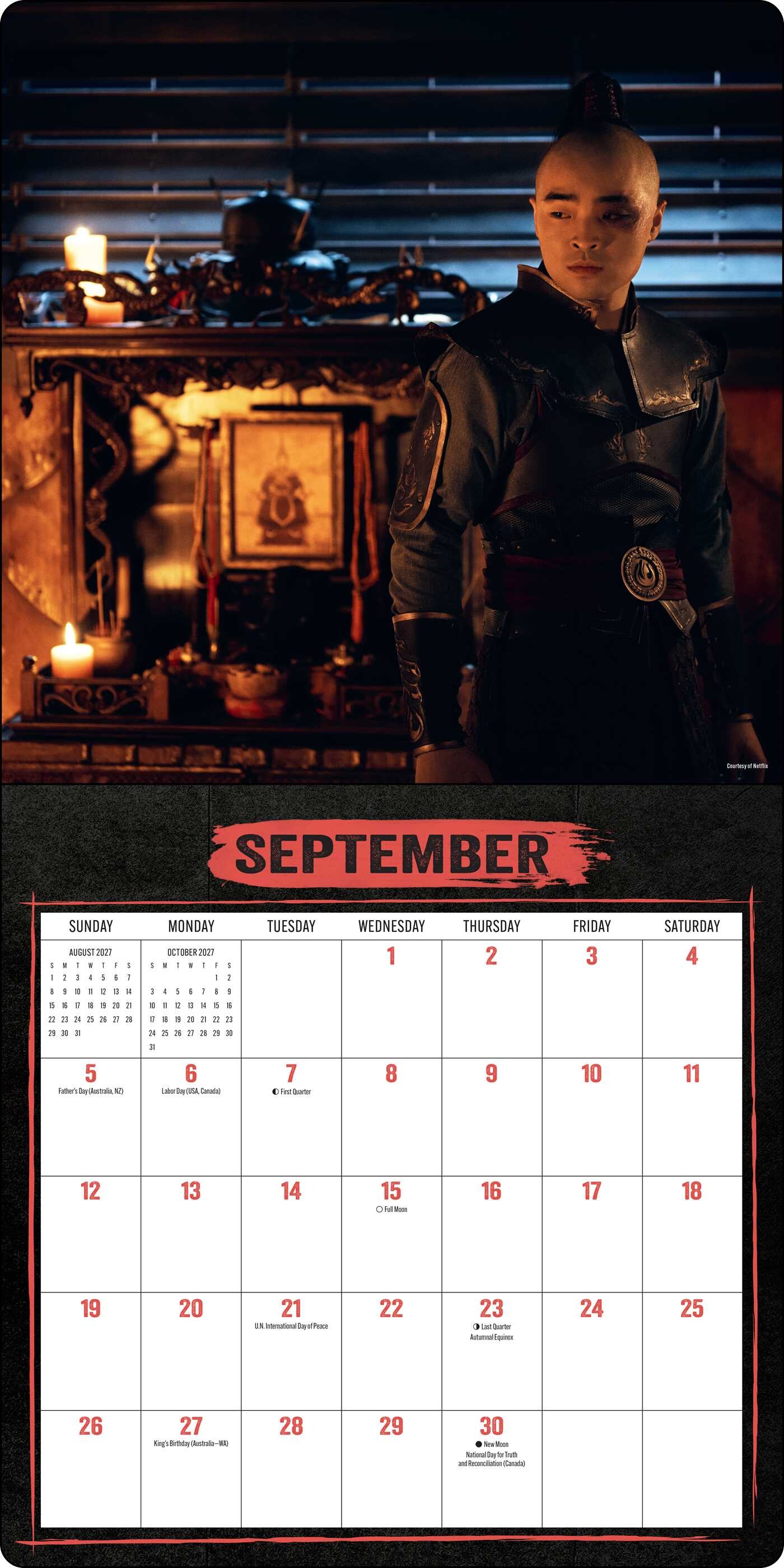 Avatar: The Last Airbender Netflix Series 2027 Wall Calendar with Bonus Poster