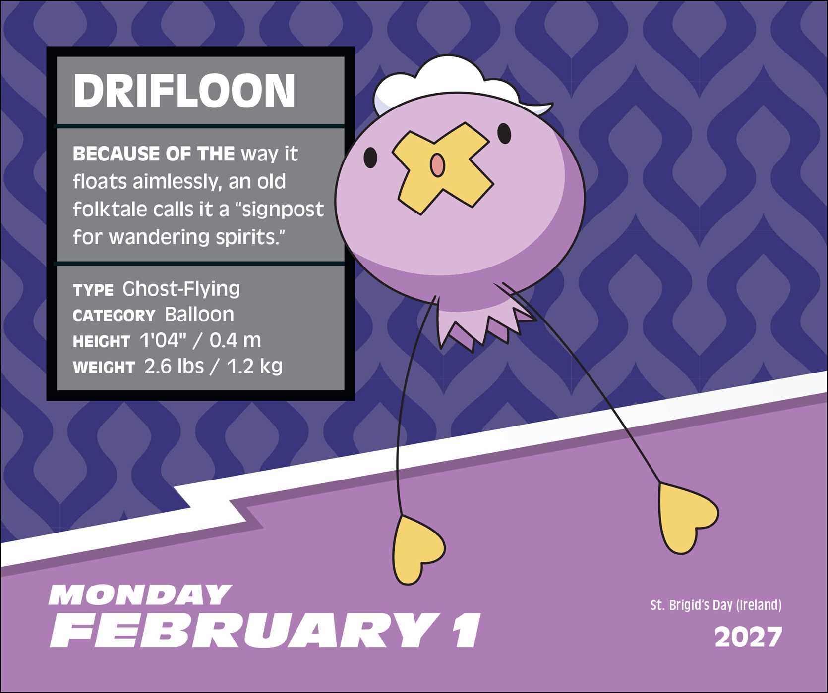 Pokémon 2027 Day-to-Day Calendar