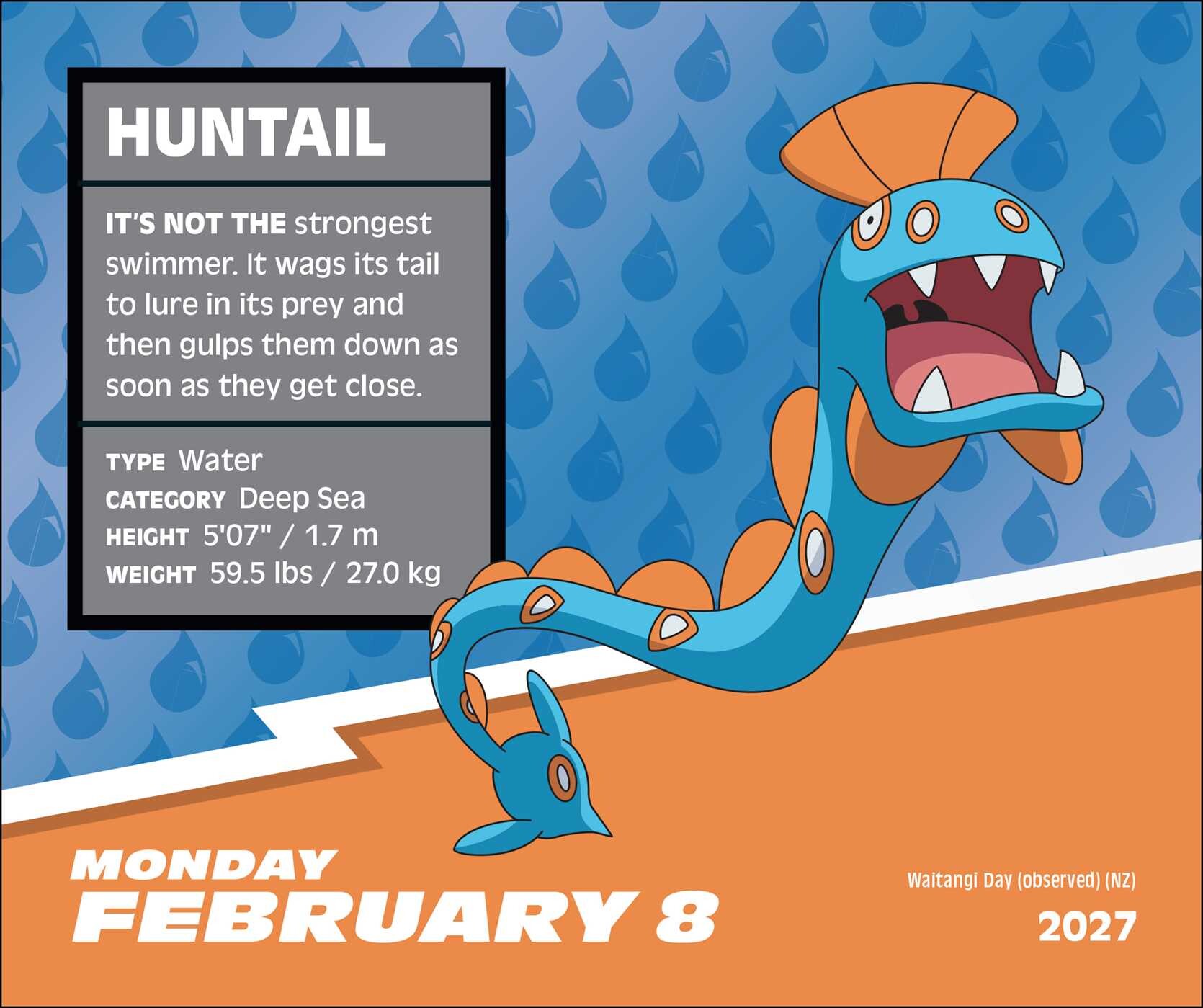 Pokémon 2027 Day-to-Day Calendar