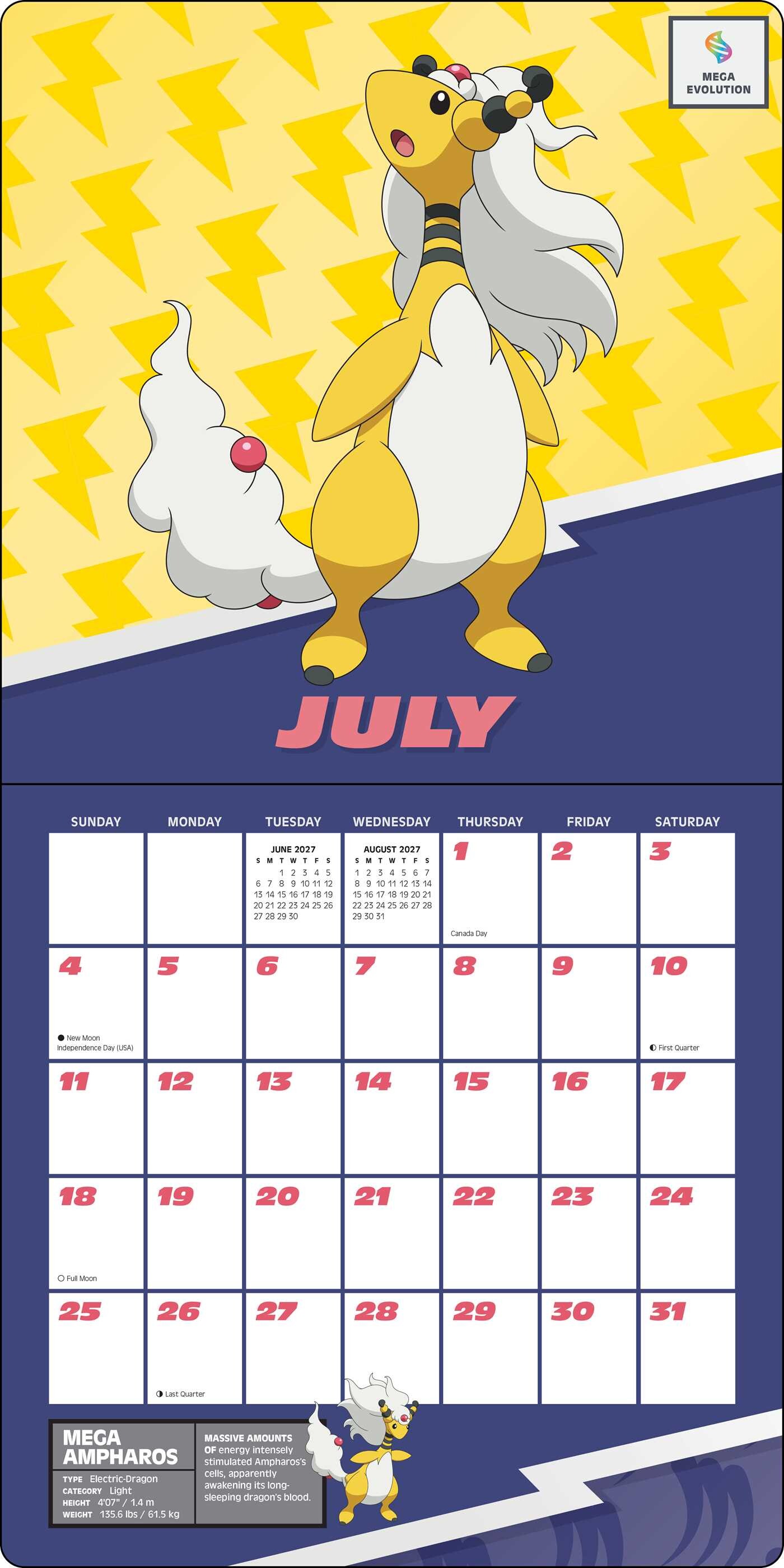 Pokémon 2027 Wall Calendar