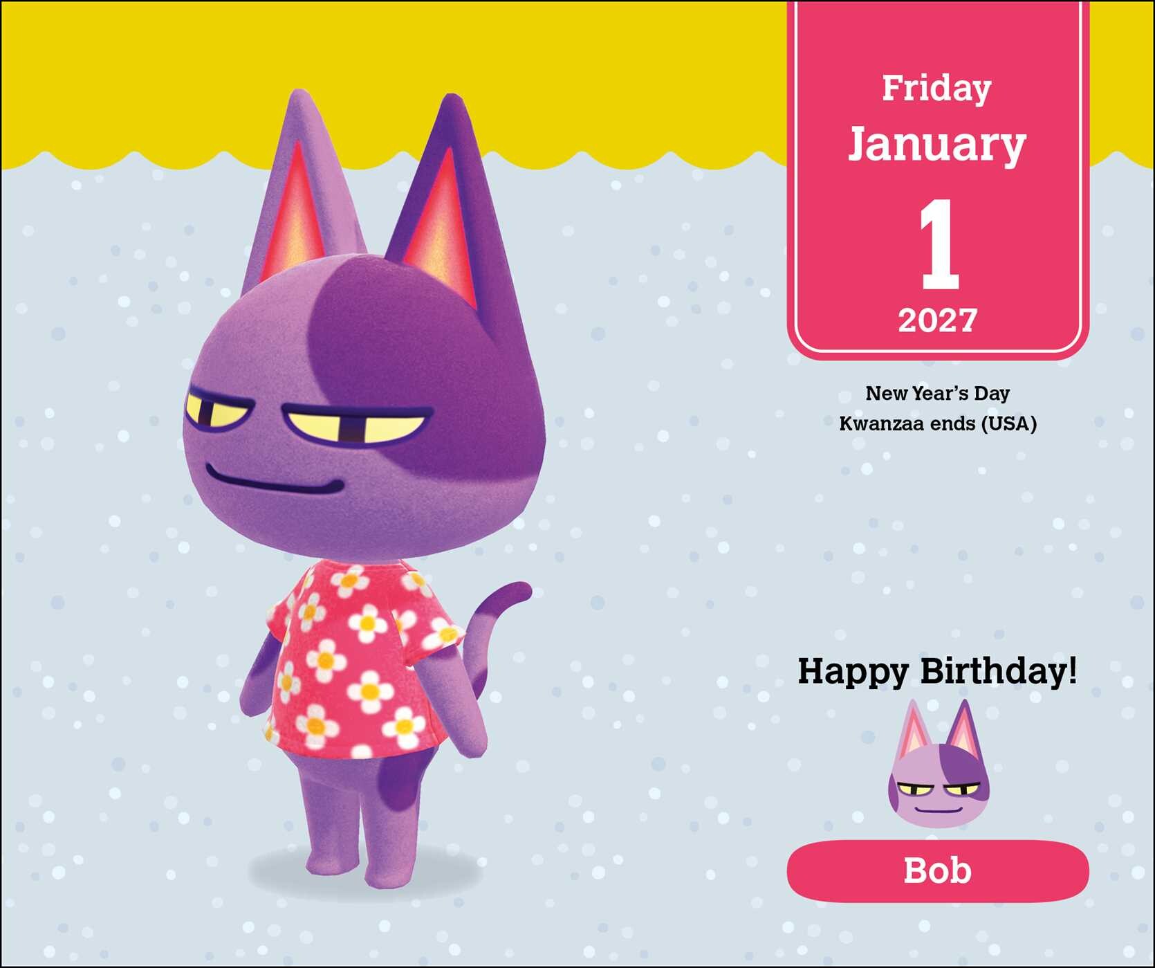Animal Crossing 2027 Day-to-Day Calendar