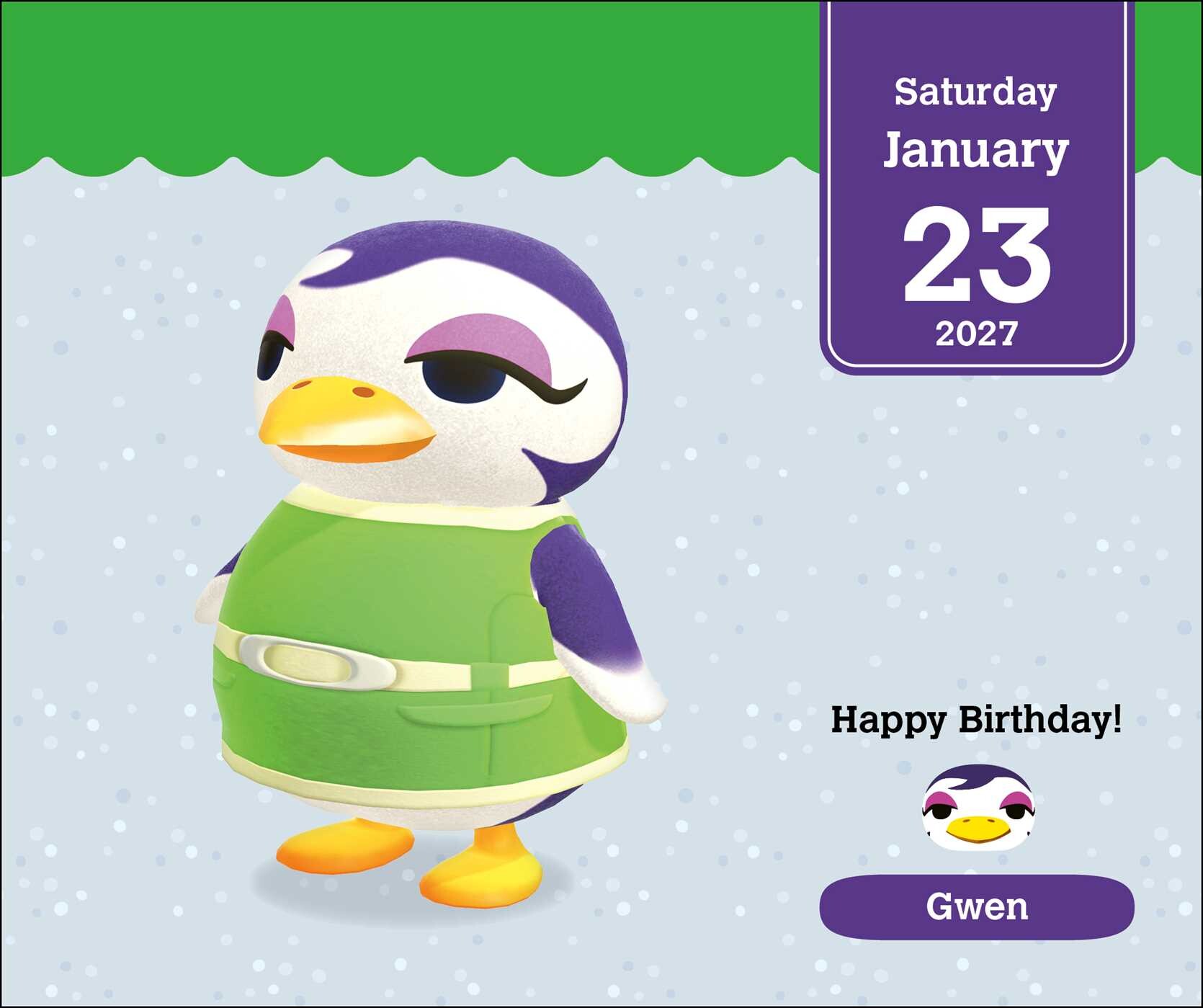 Animal Crossing 2027 Day-to-Day Calendar