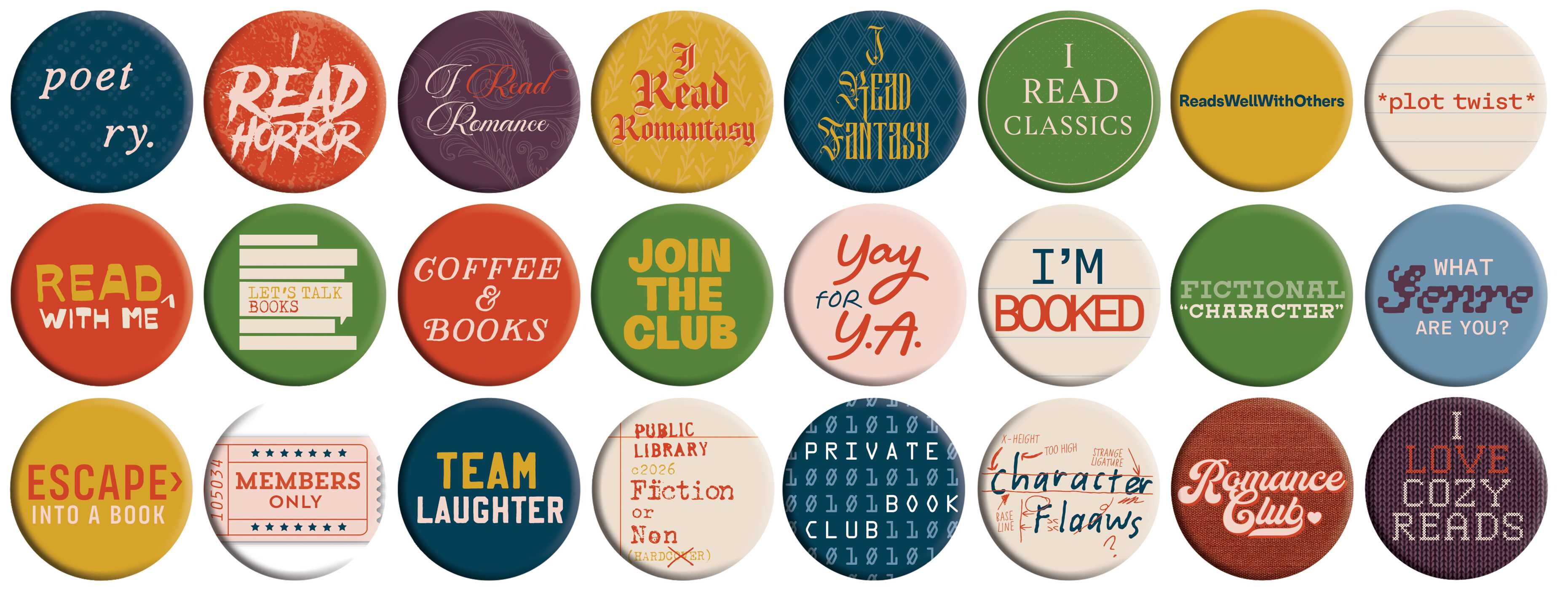 I Love Cozy Reads Button Box