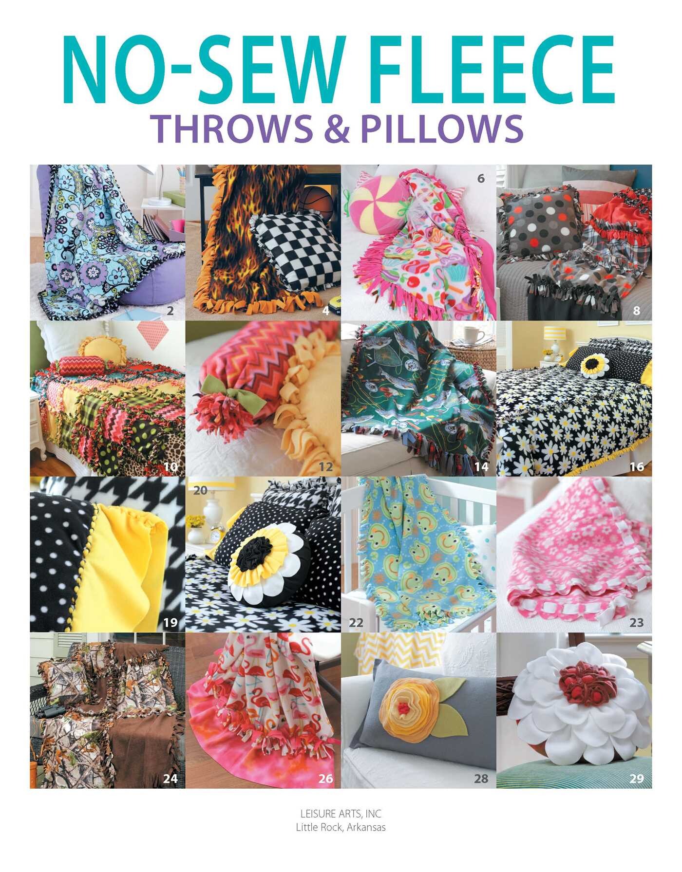 No-Sew Fleece Throws & Pillows