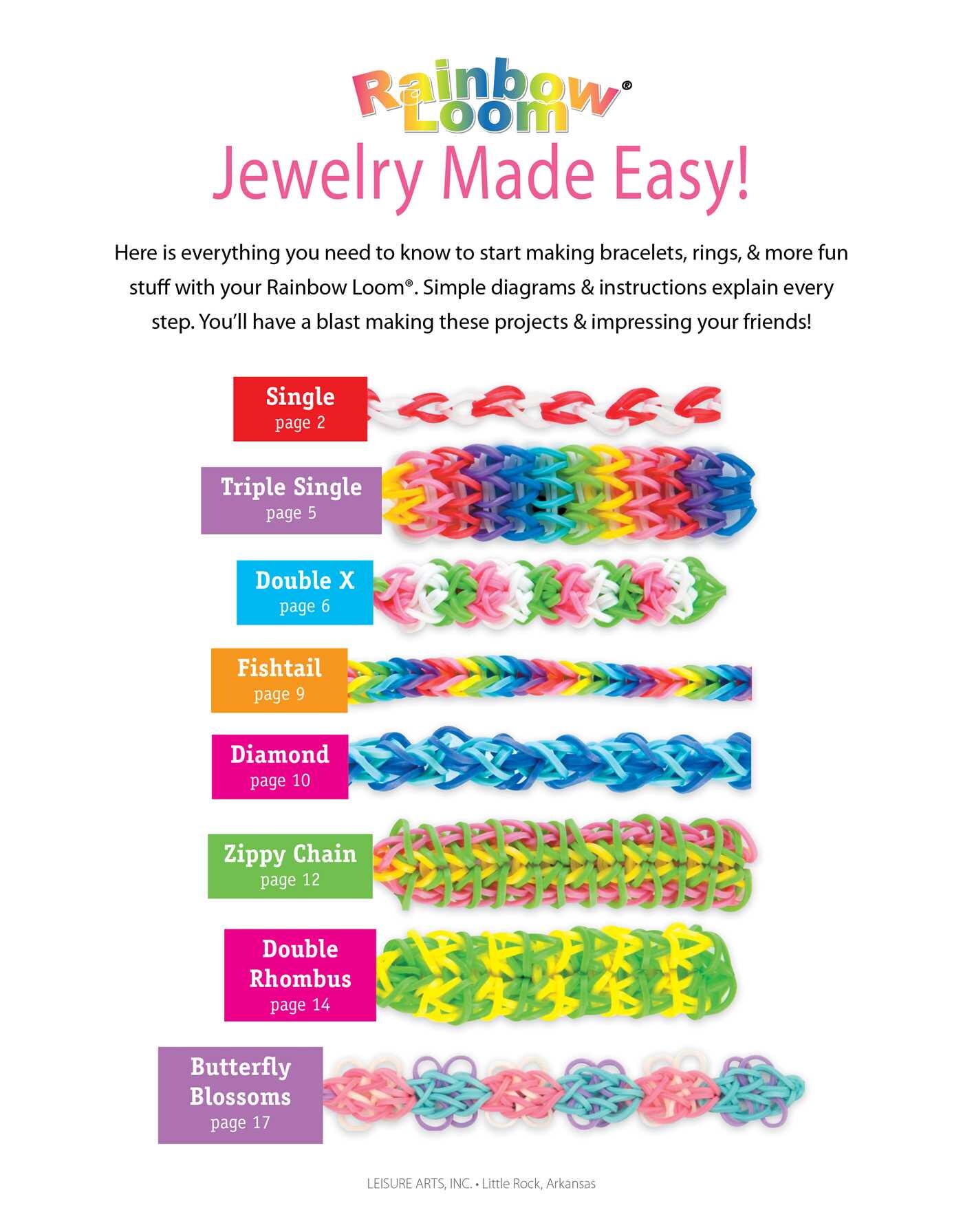 Rainbow Loom Jewelry Made Easy! | Book by Leisure Arts | Official ...
