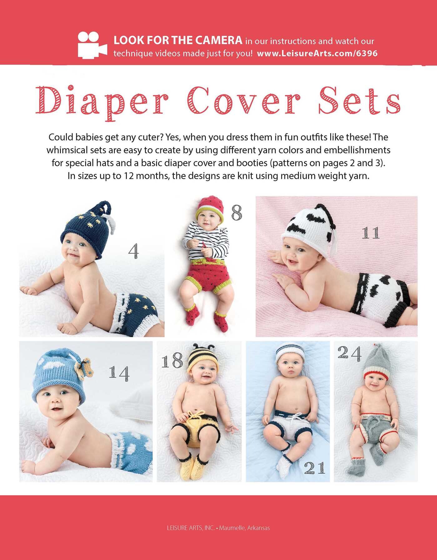 Diaper Cover Sets—Fun Outfits for Baby Photos & Playtime!; Bonus! Online Tutorials!