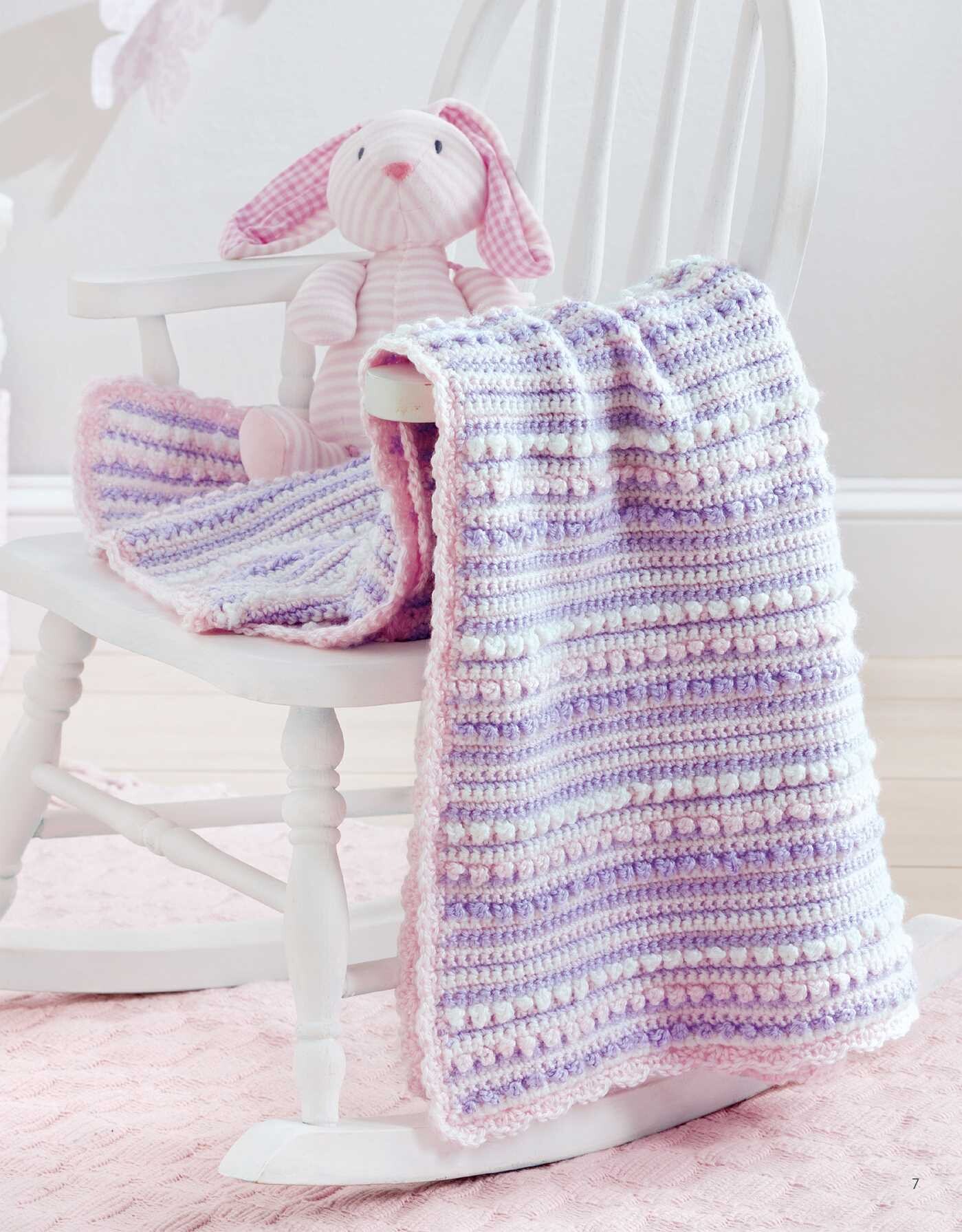 Sweet Stripes for Baby—Make 3 Color Afghans