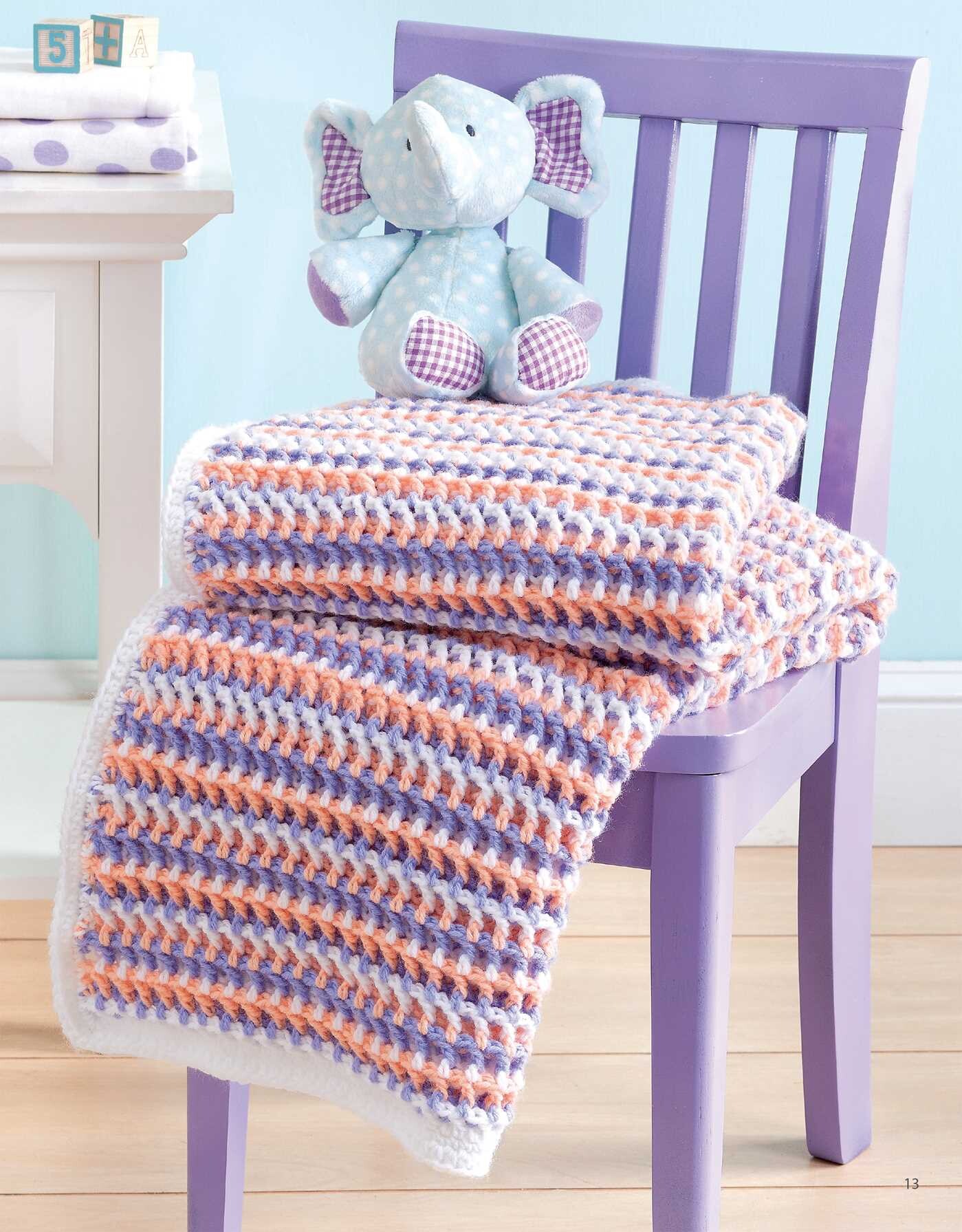 Sweet Stripes for Baby—Make 3 Color Afghans